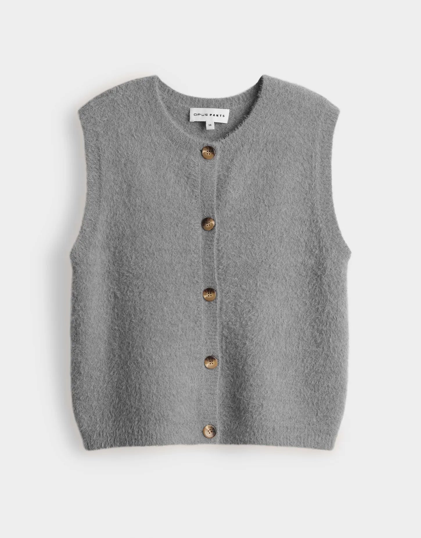 Opus Damen Strickweste 40 grau