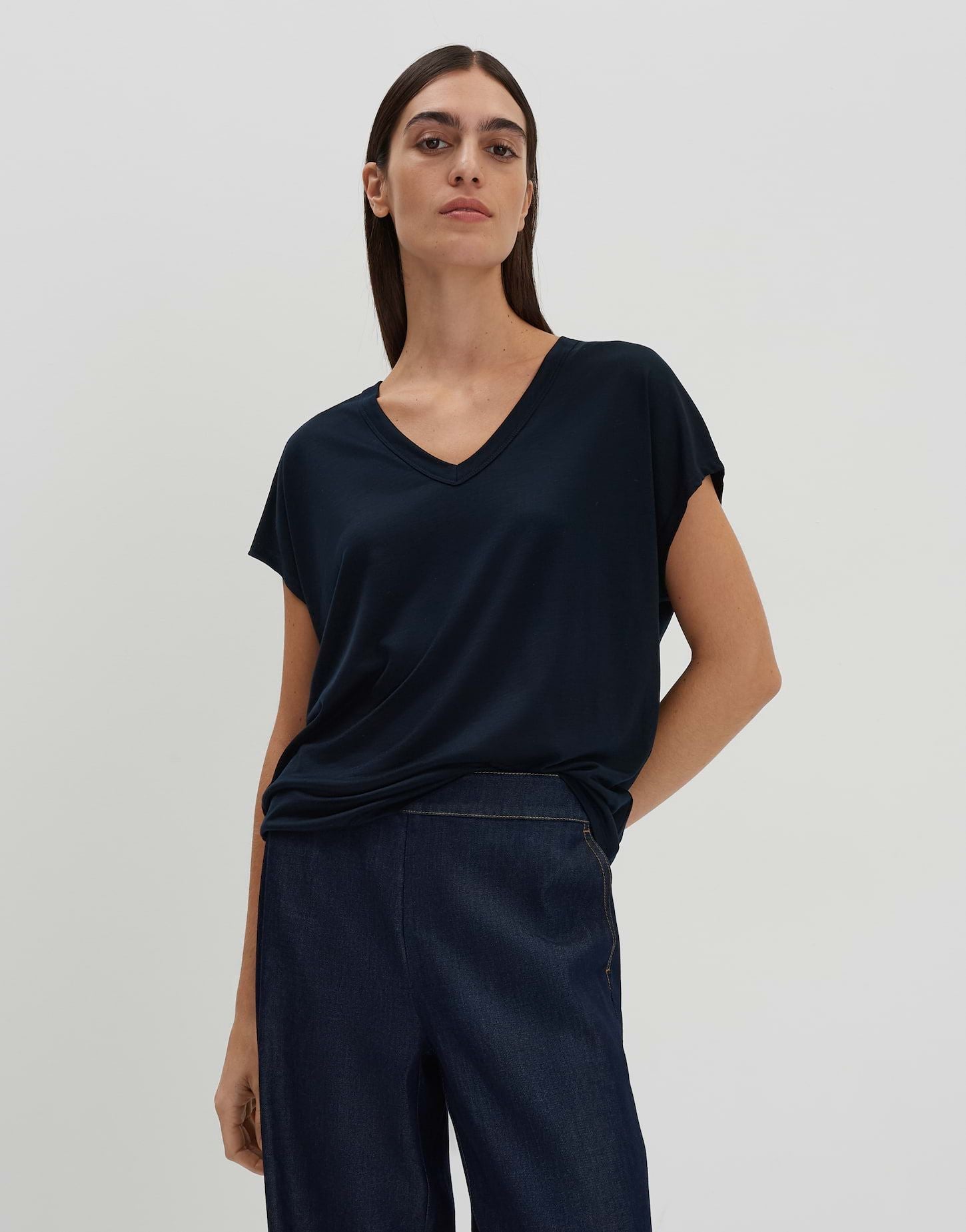someday Damen Jerseyshirt Kanja vneck blau