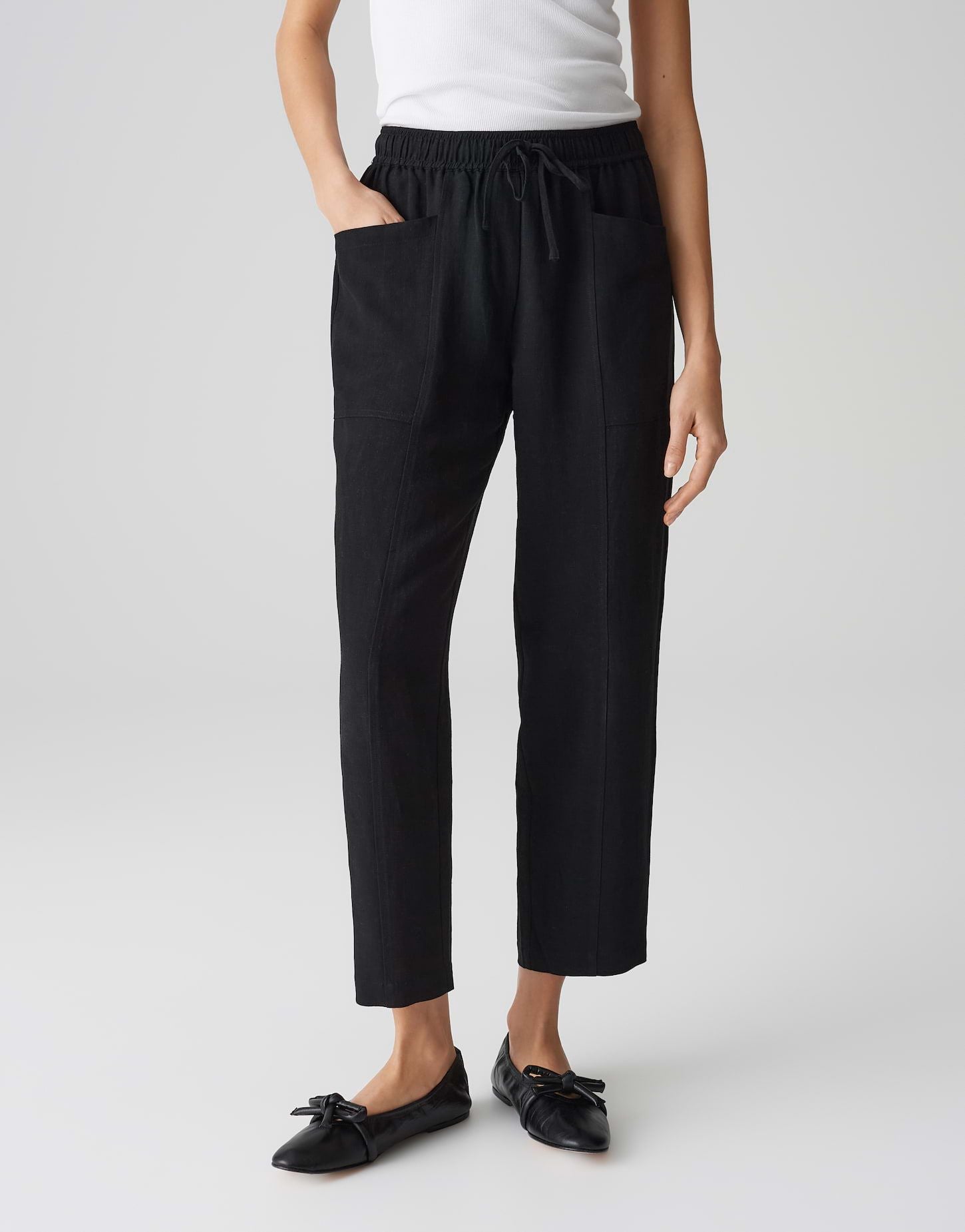 Opus Damen Hose Myha travel schwarz