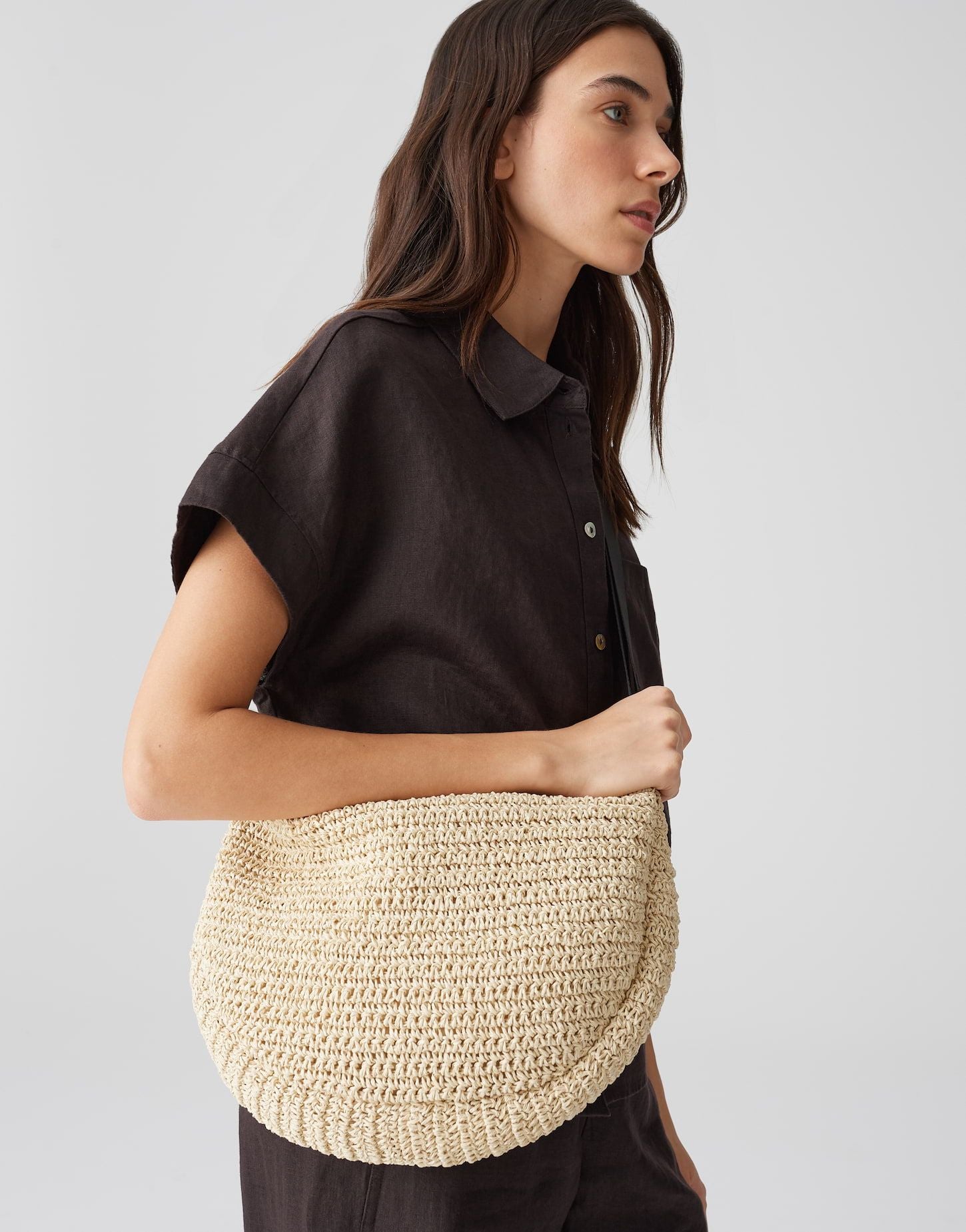 Opus Damen Umhängetasche Avoja bag beige