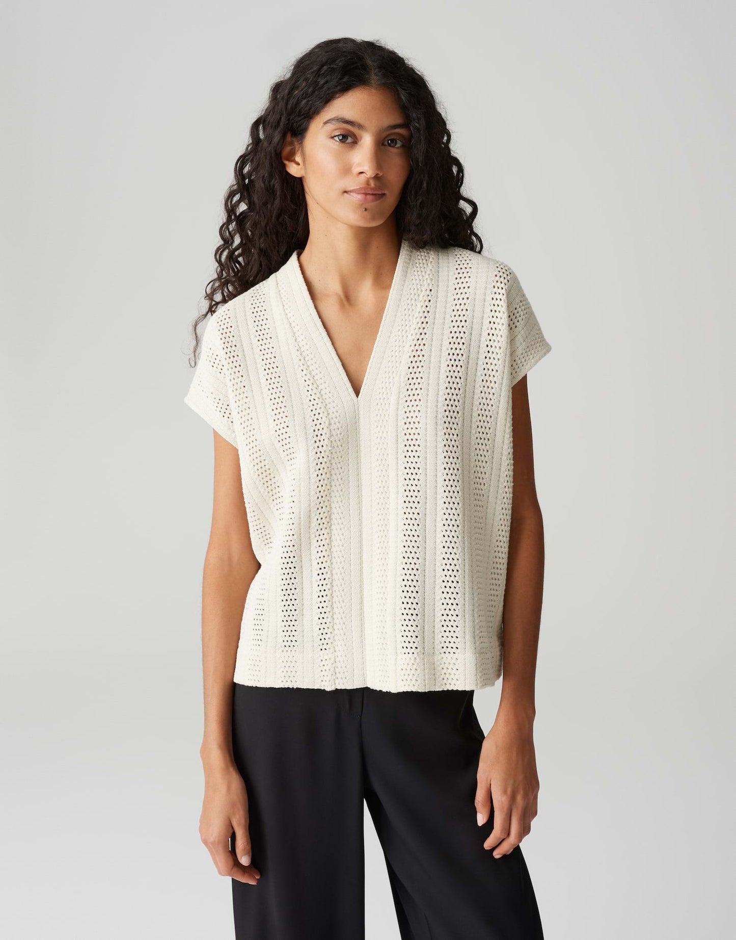 Opus Damen Shirt Saniela weiß