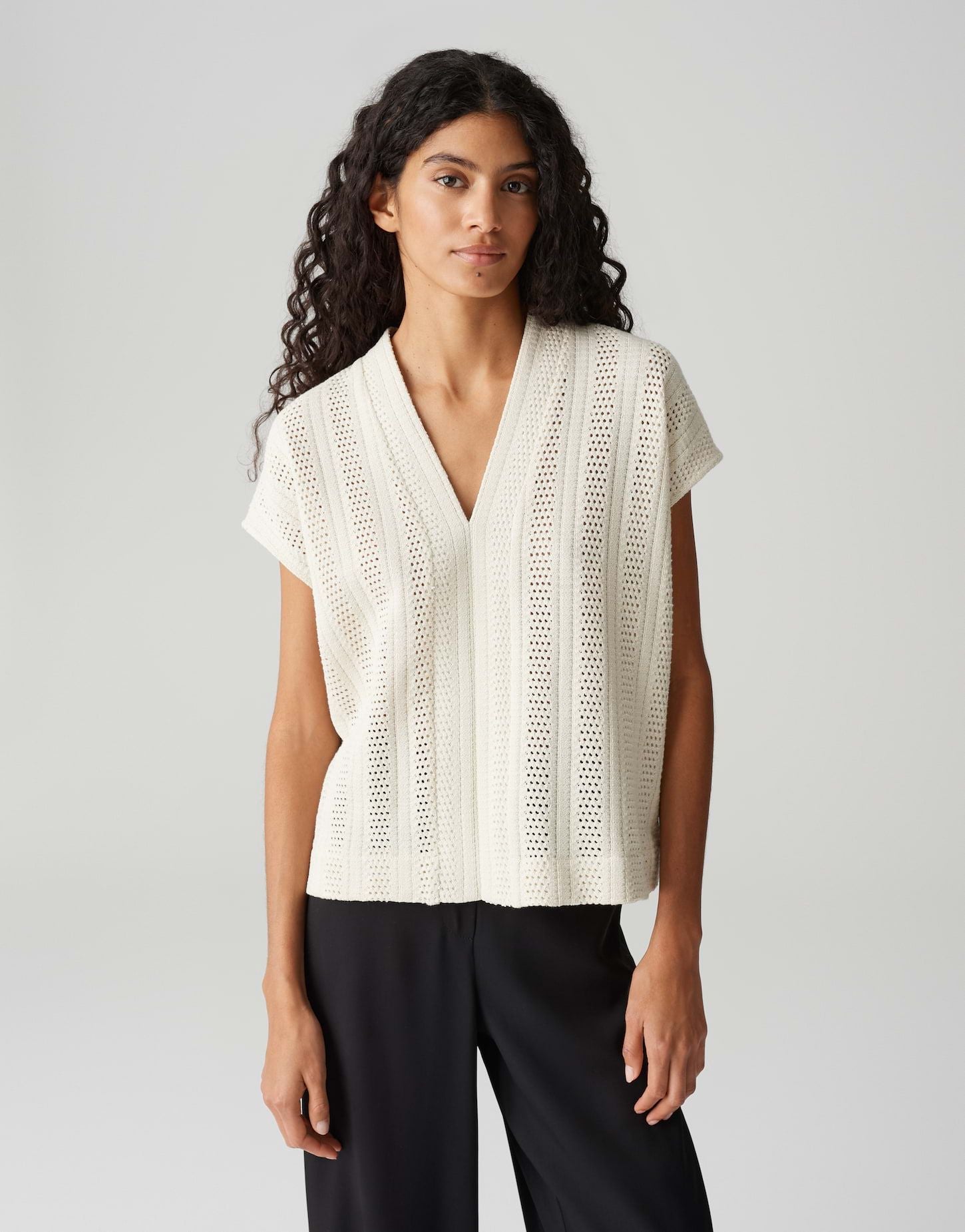Opus Damen Shirt Saniela weiß