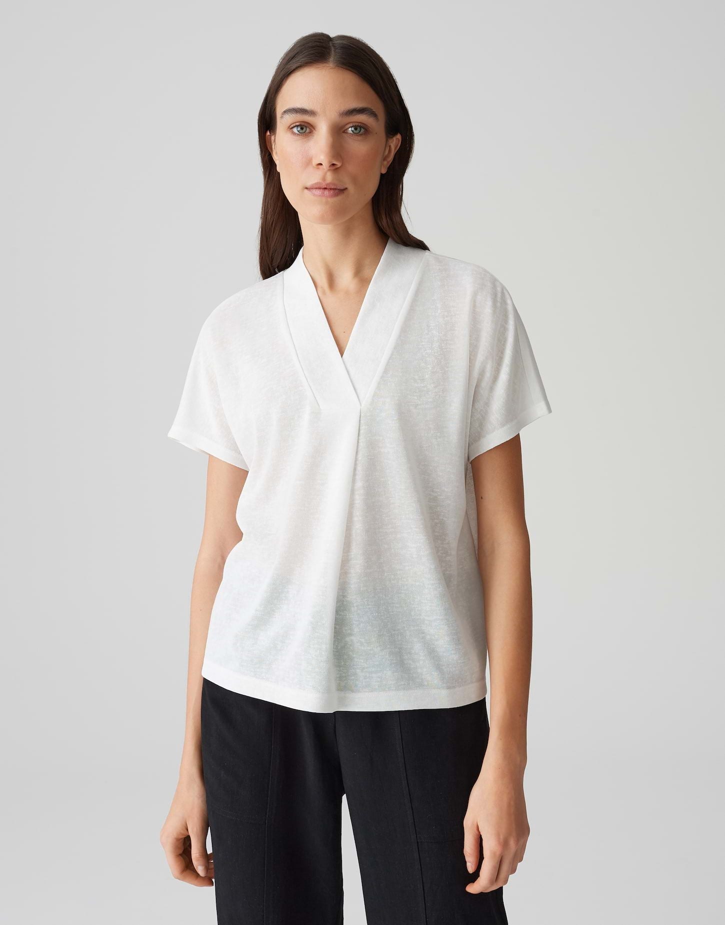 Opus Damen Shirt Sanze weiß