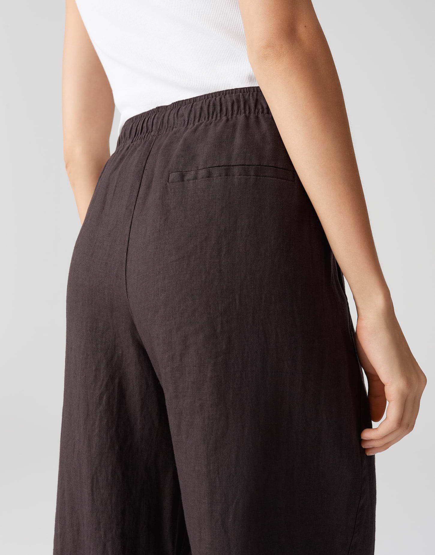 Opus Damen Leinenhose Mileni linen braun