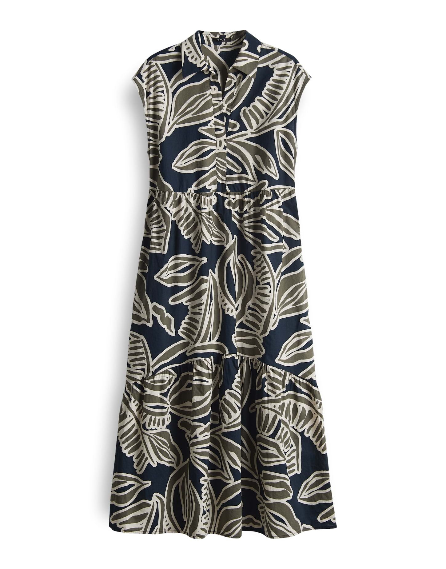 Opus Damen Midikleid Werisa tropical 44 grün