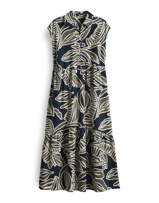 Opus Damen Midikleid Werisa tropical 44 grün