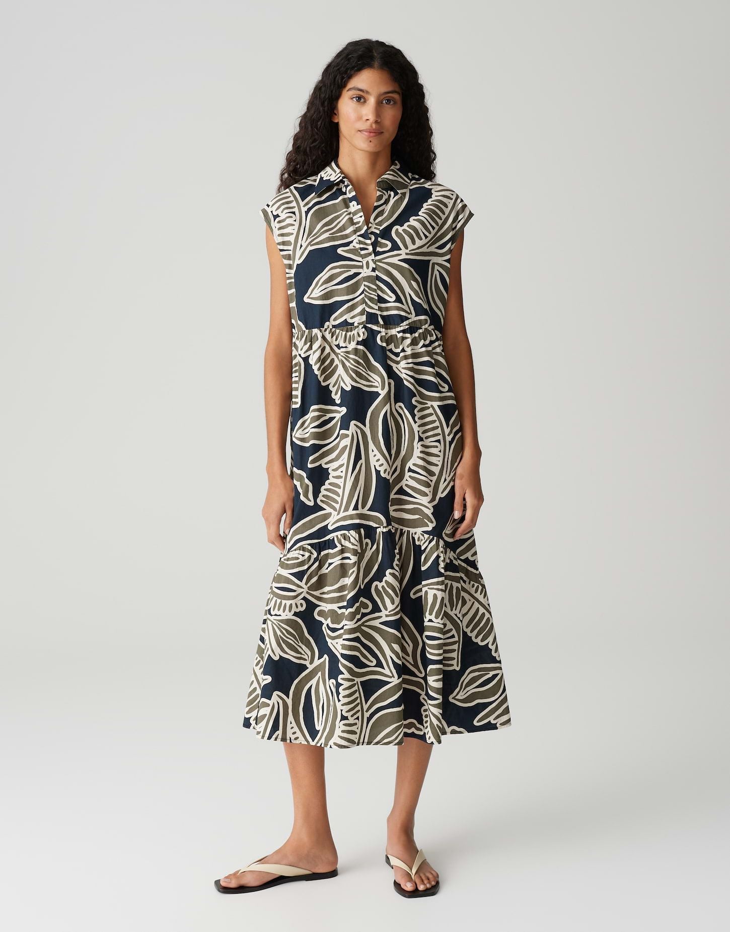 Opus Damen Midikleid Werisa tropical grün