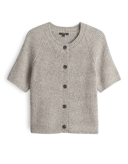Opus Damen Kurzarmcardigan Dacki grau