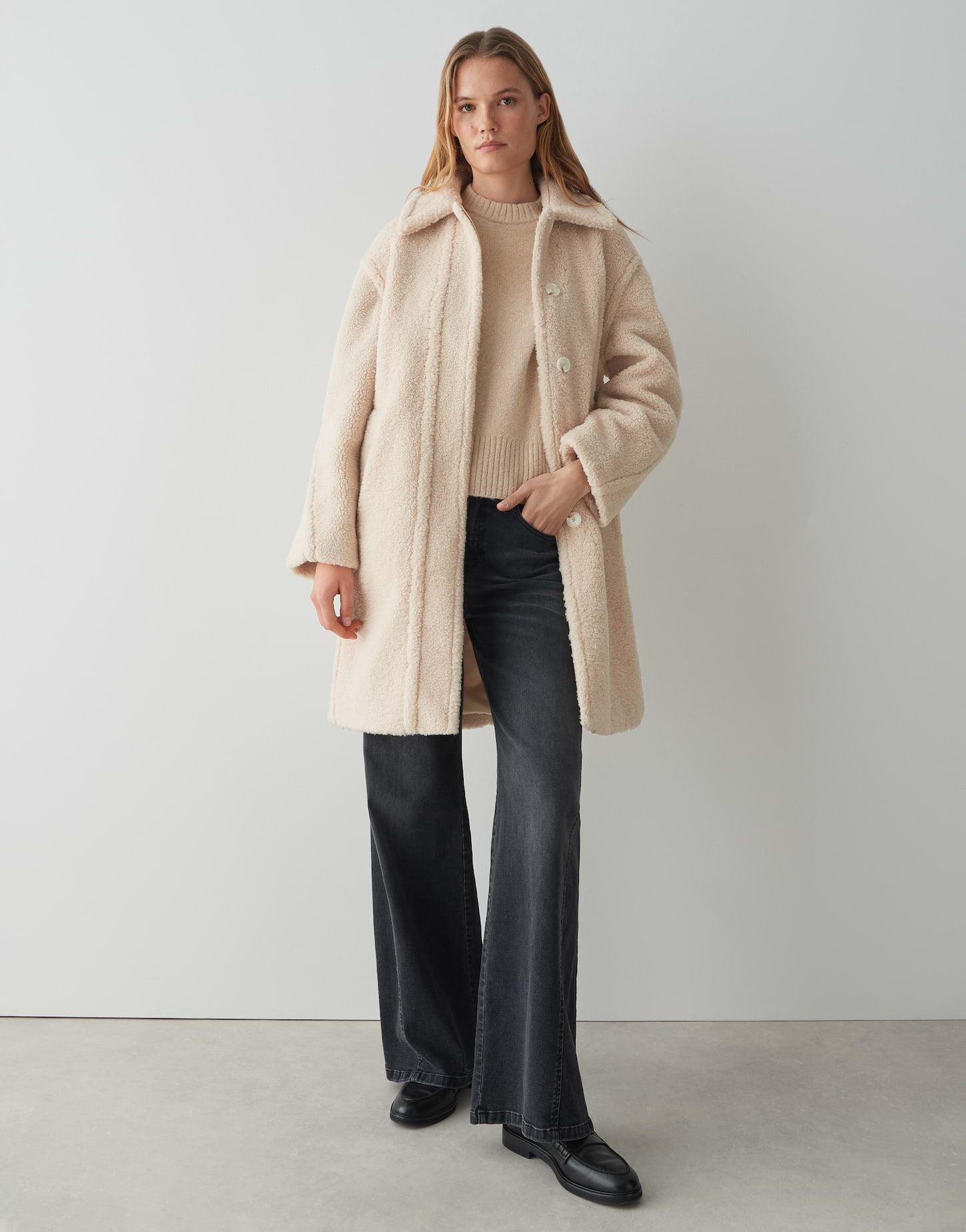 Opus Damen Mantel beige