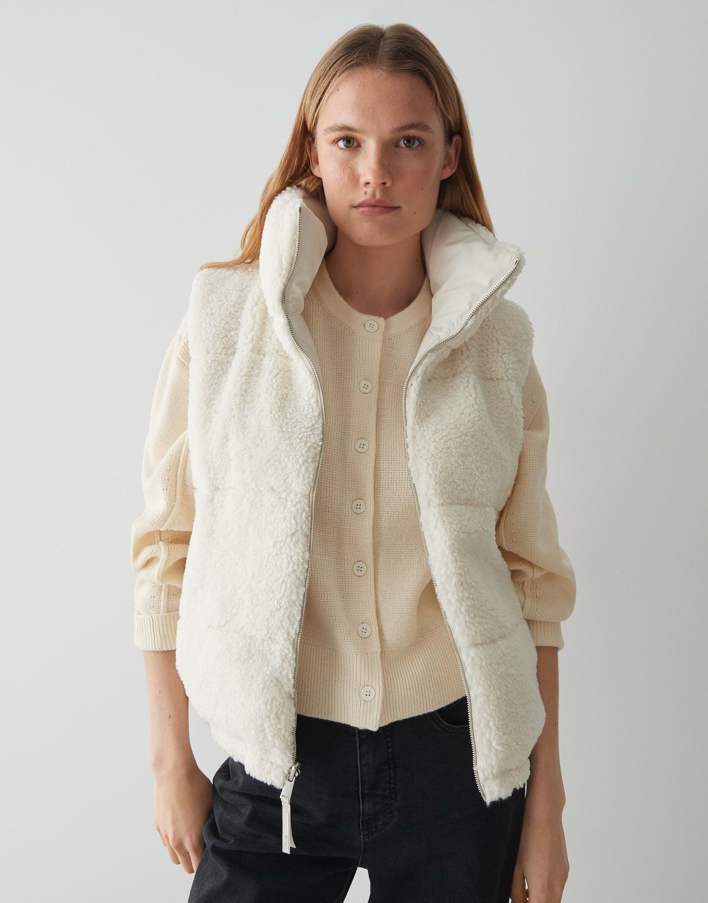 Opus Damen Weste beige