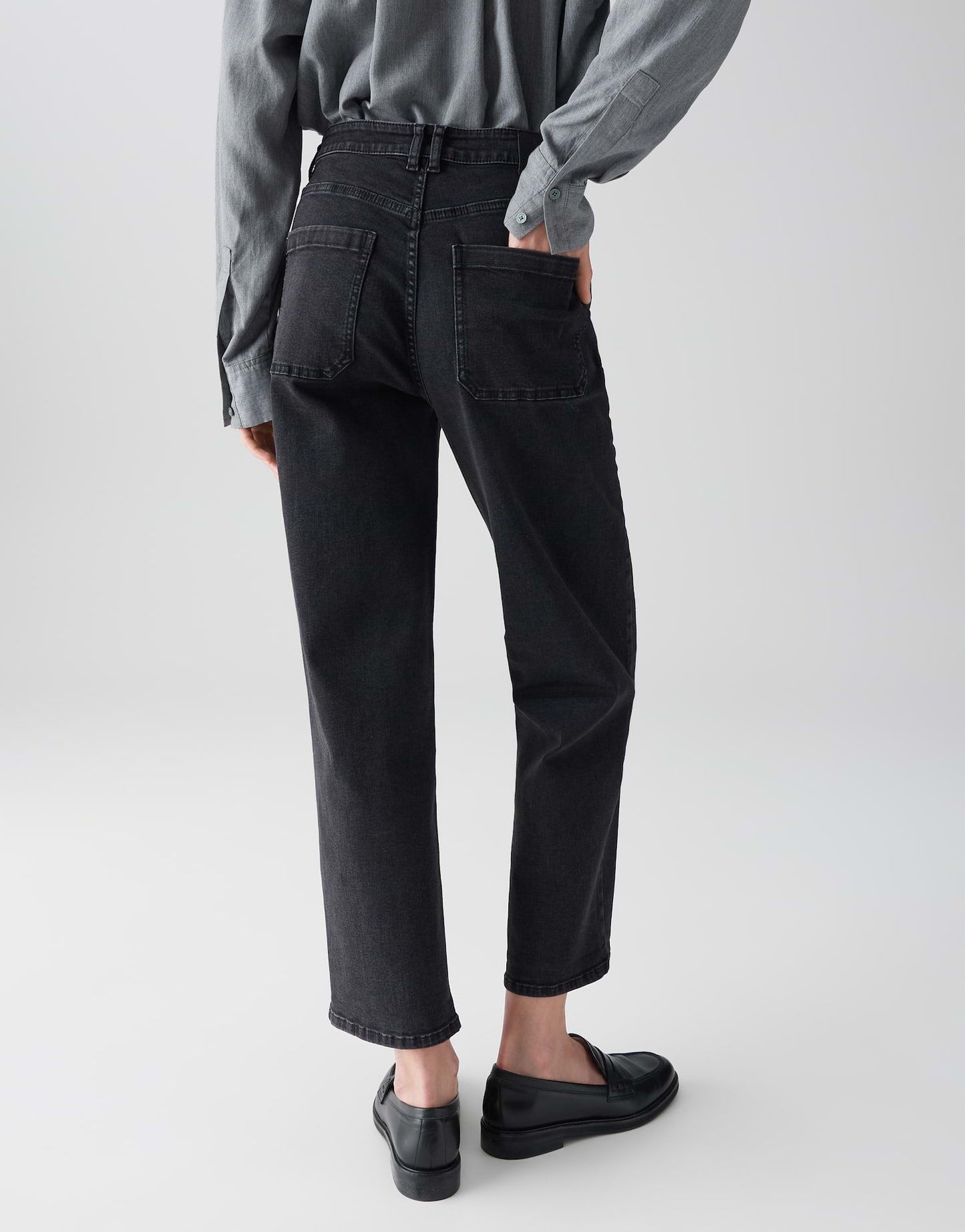 Opus Damen Jeans schwarz