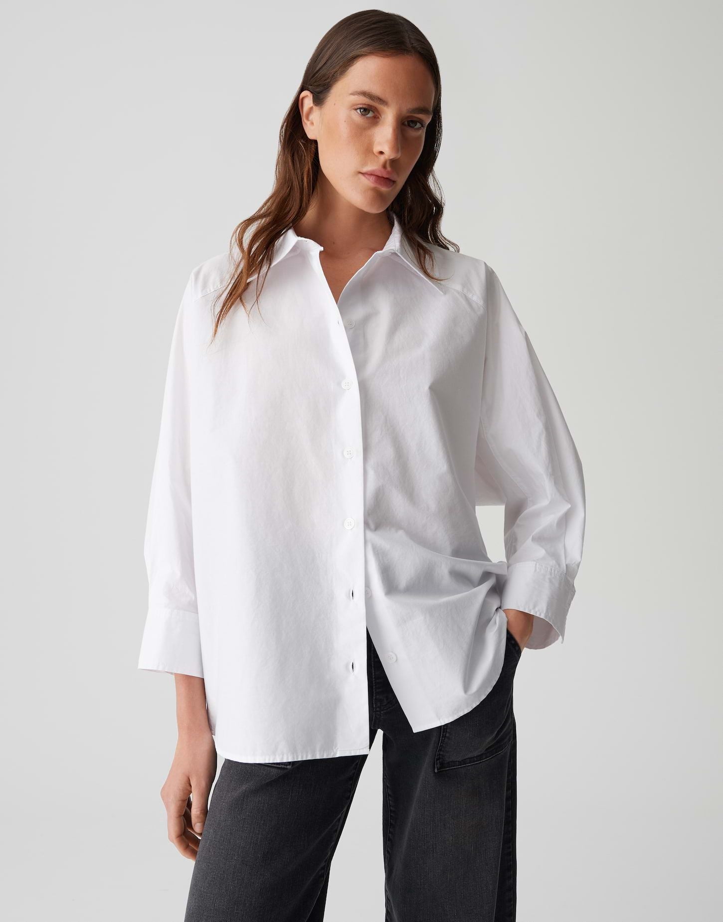 Opus Pants Damen Bluse Fionne weiß