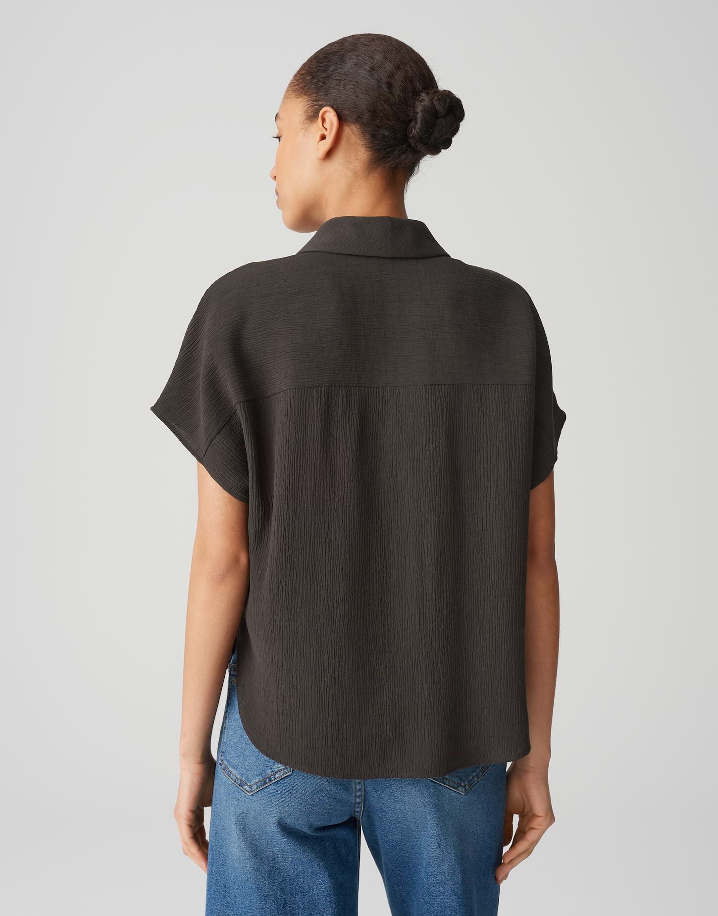 Opus Damen Hemdbluse Fasinga braun