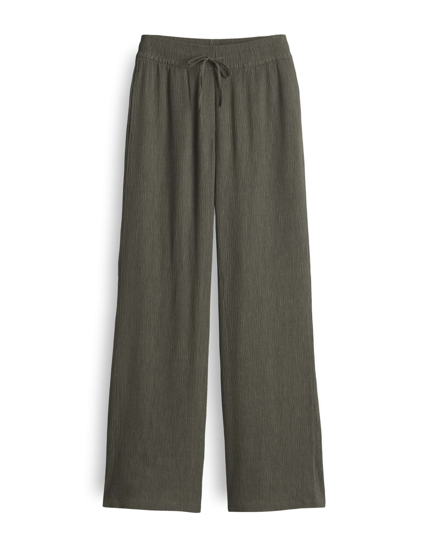 Opus Damen Hose Marou crinkle grün
