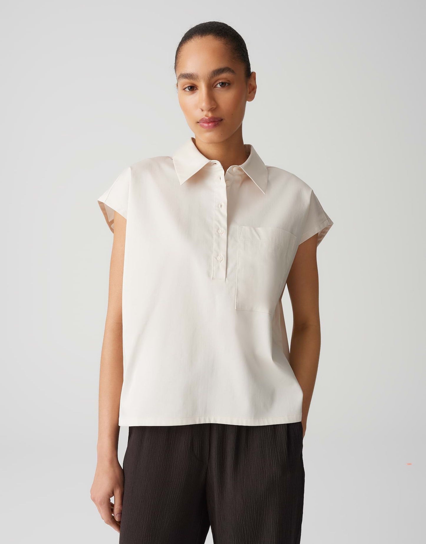 Opus Damen Hemdbluse Fajora beige