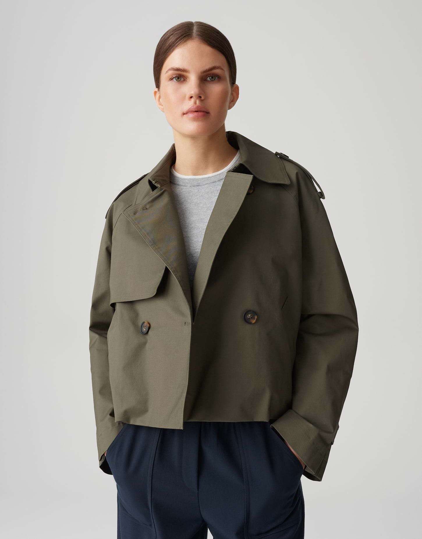 Opus Damen Jacke Hawena grün