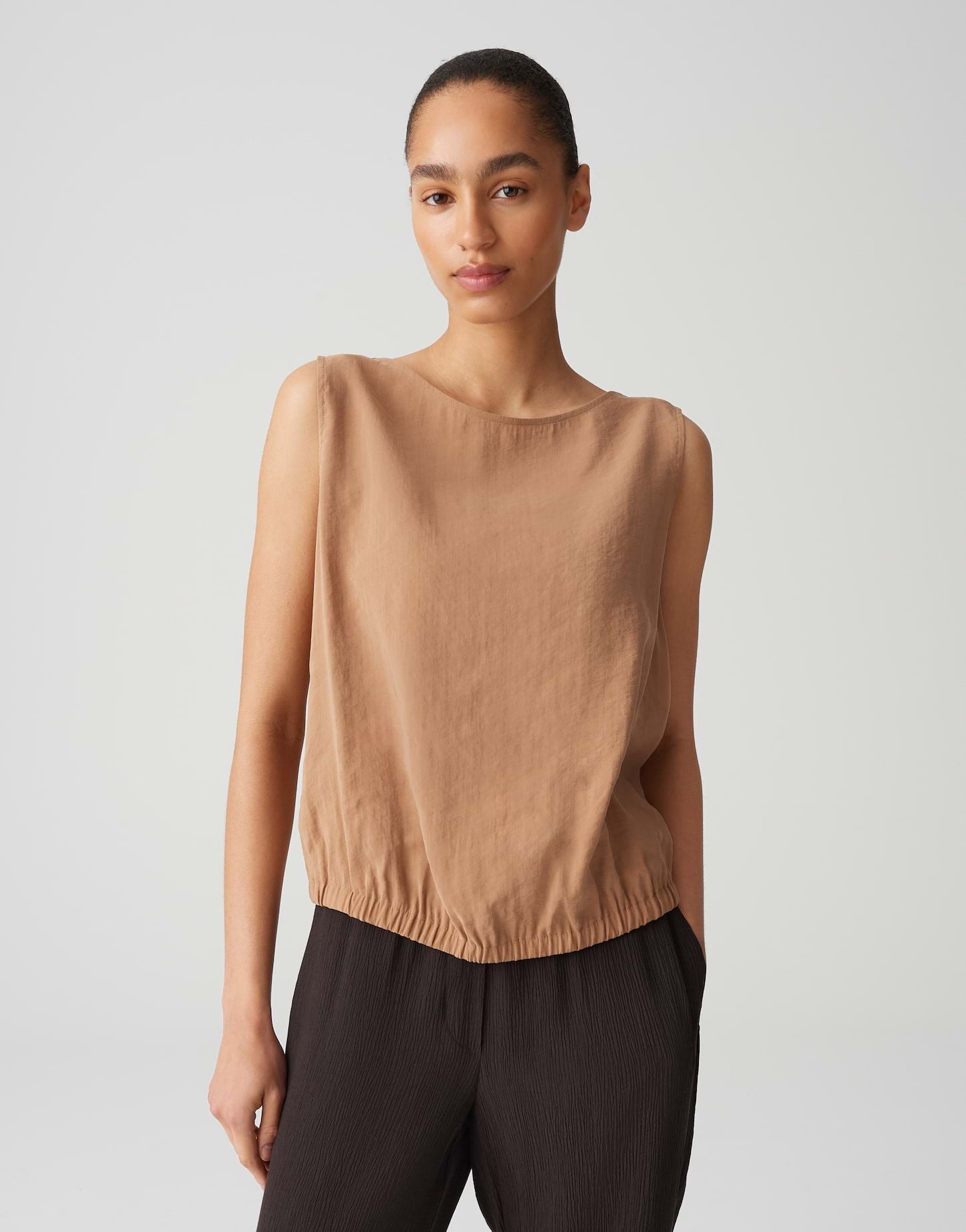 Opus Damen Blusentop Falga braun