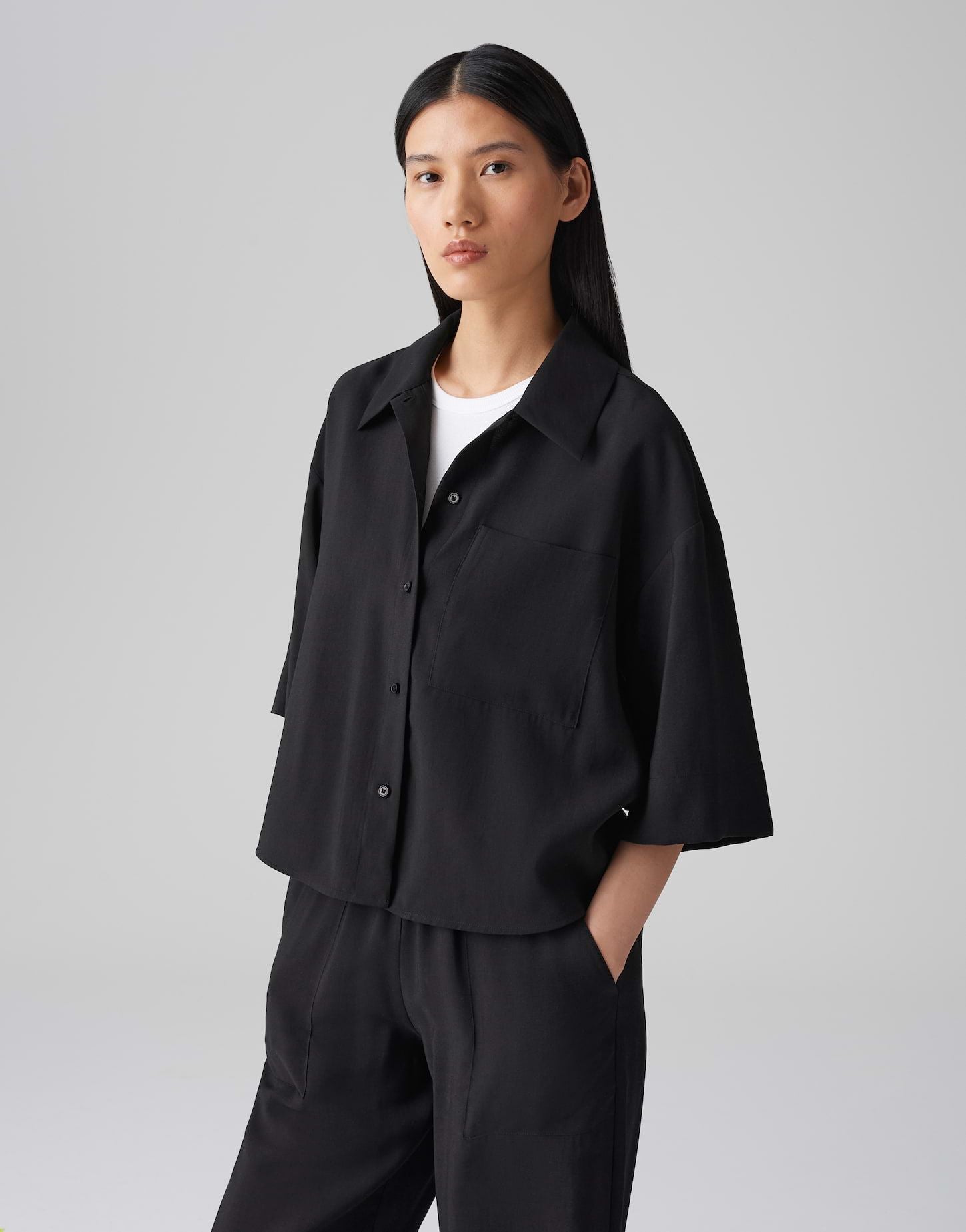 OPUS Damen Bluse schwarz