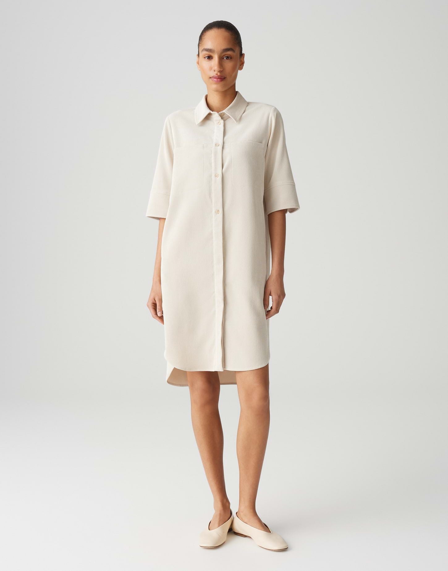 OPUS Damen Blusenkleid beige