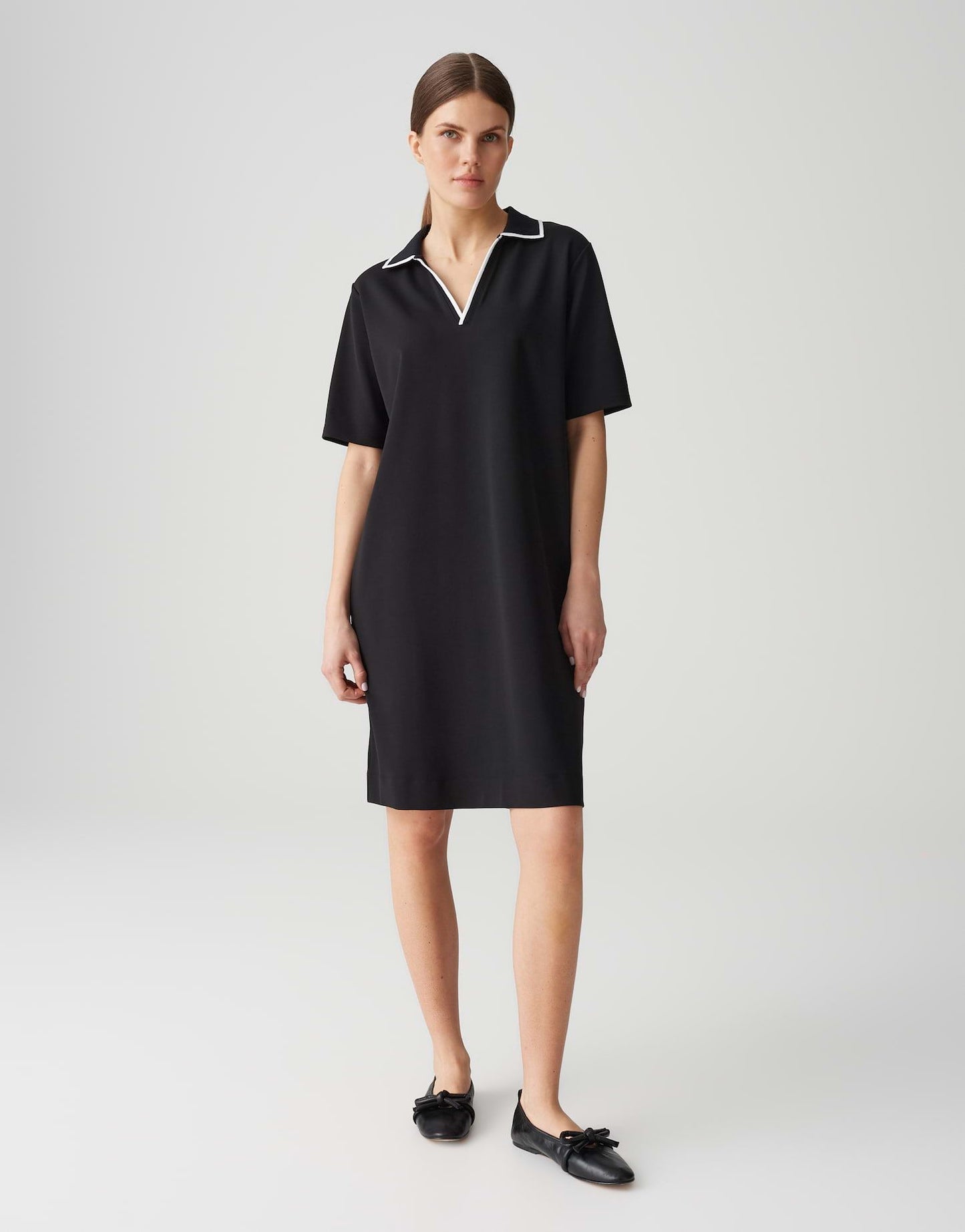 Opus Damen Polokleid Wembli schwarz