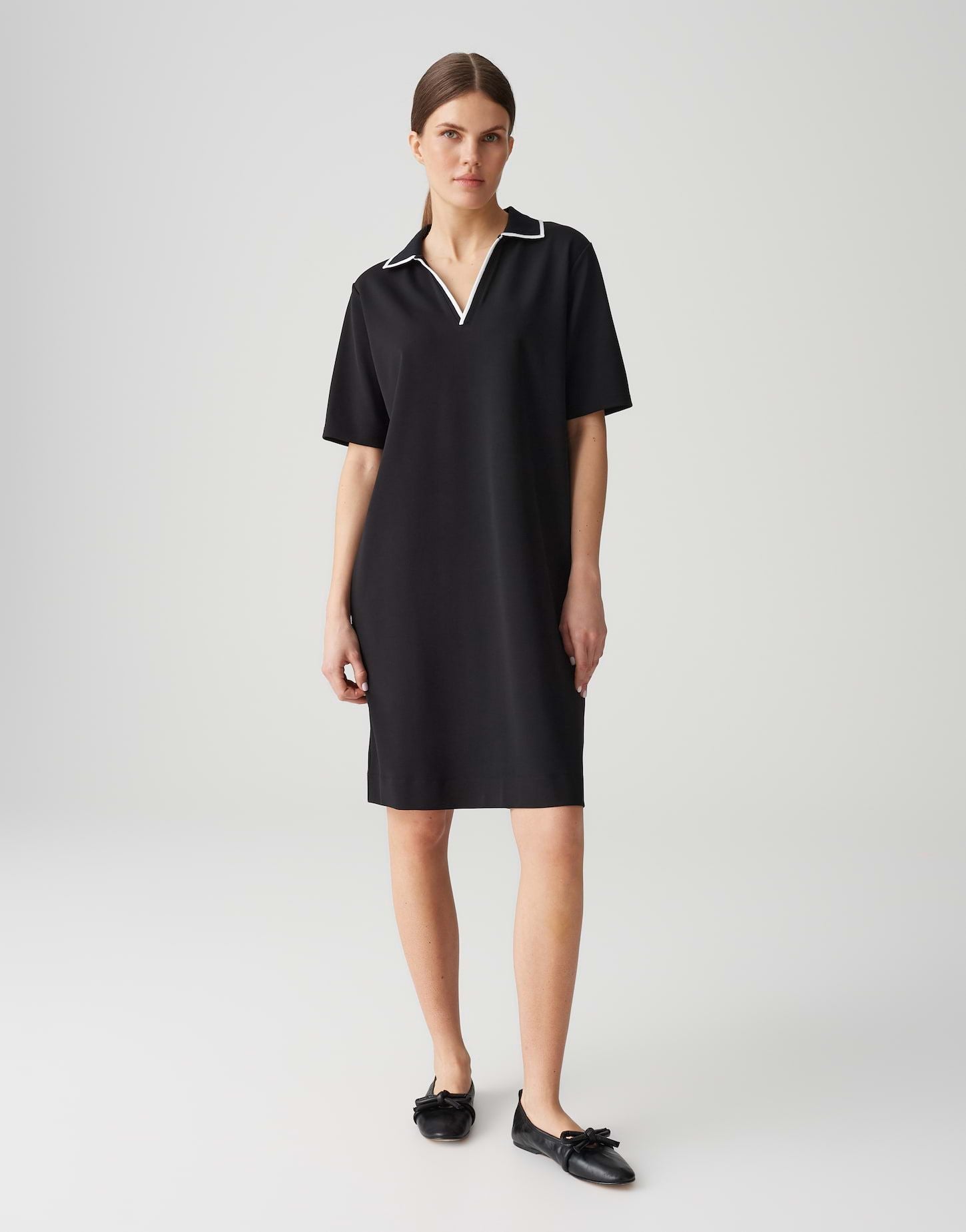 Opus Damen Polokleid Wembli schwarz