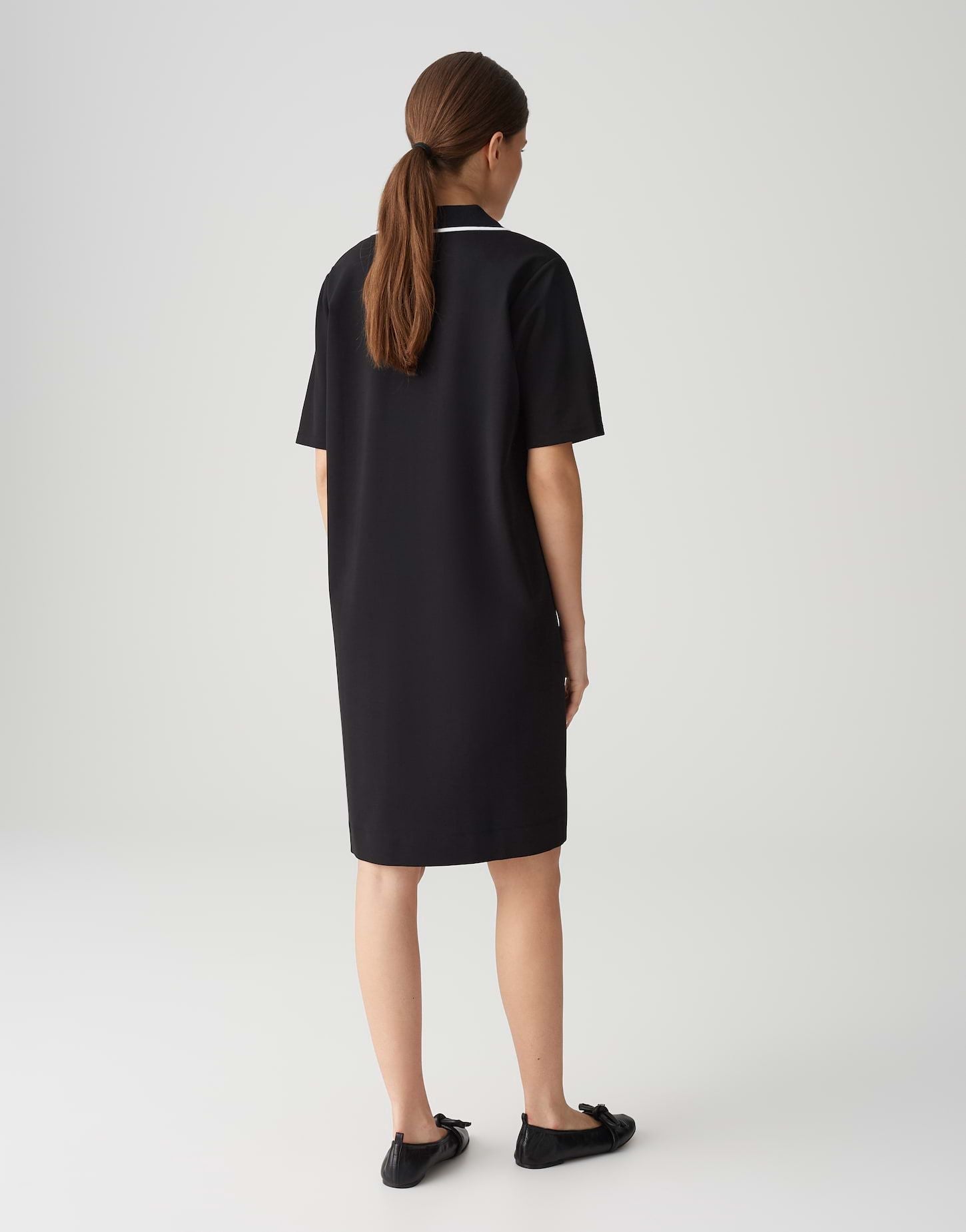 Opus Damen Polokleid Wembli schwarz