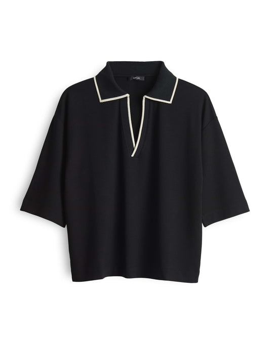 Opus Damen Poloshirt Soffice 44 schwarz