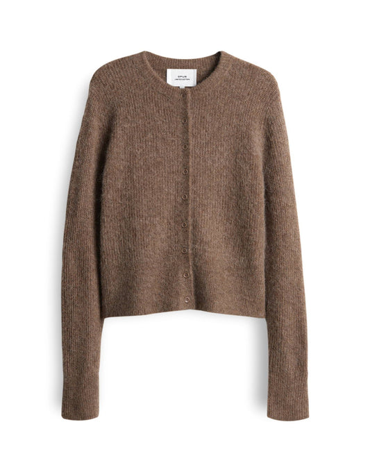 Opus Damen Strickjacke Dreni braun