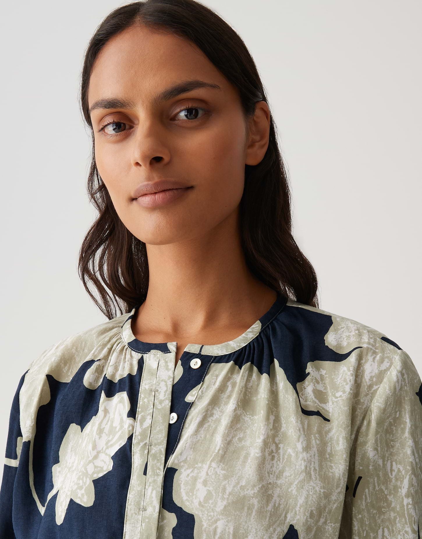 Opus Damen Bluse Ficona analogue blau