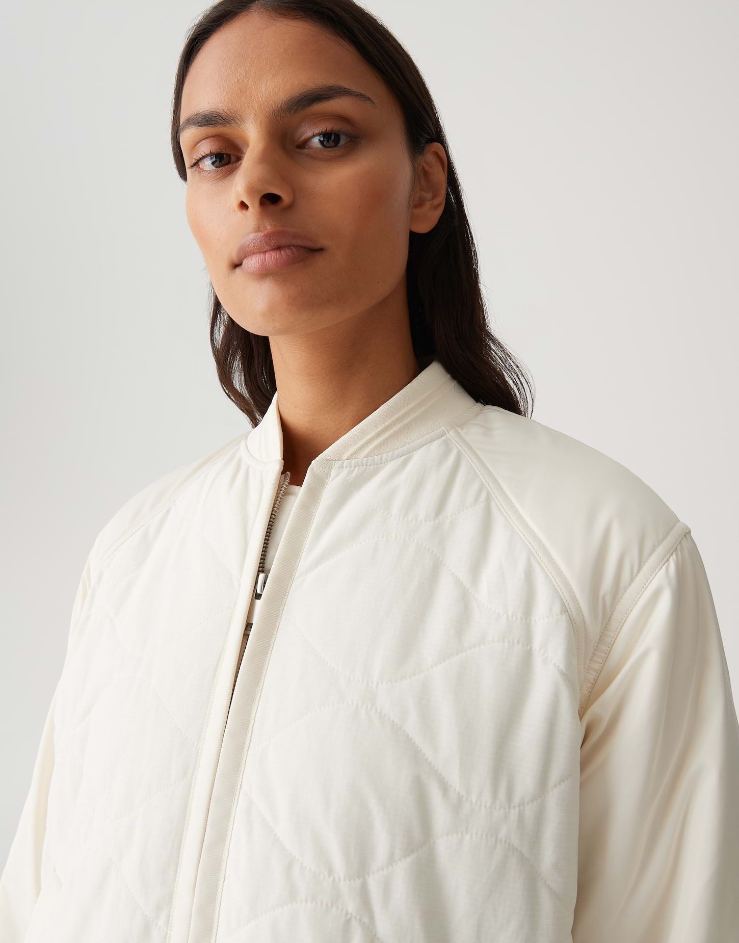 Opus Damen Blousonjacke Harpar weiß
