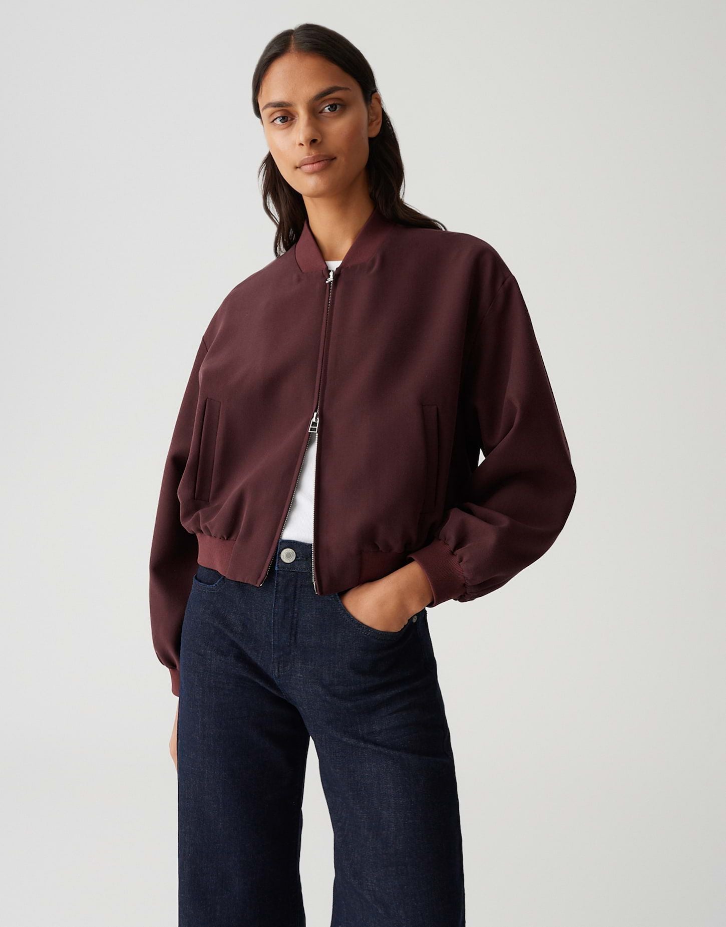 Opus Damen Jacke bordeaux