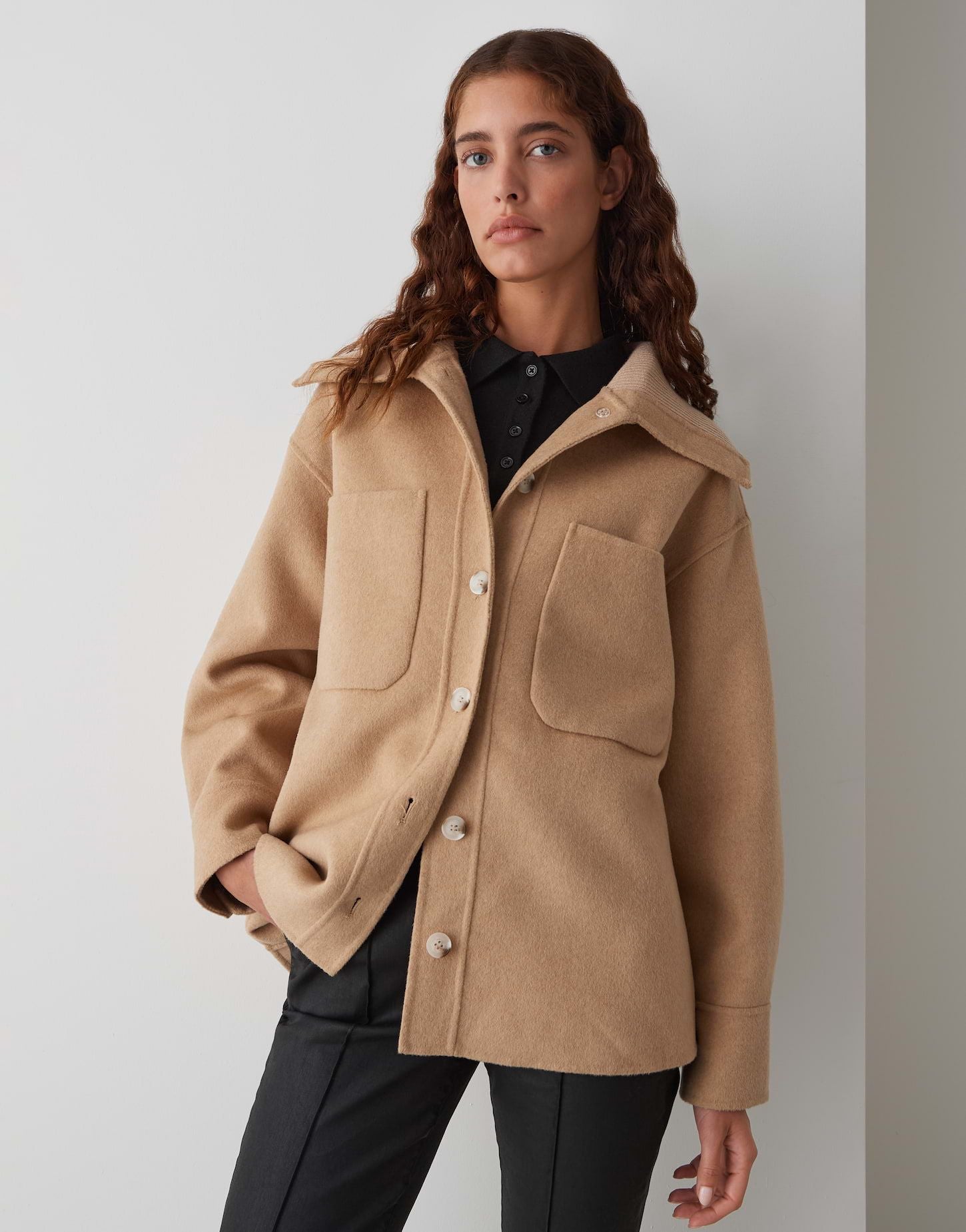 Opus Damen Jacke Josia braun