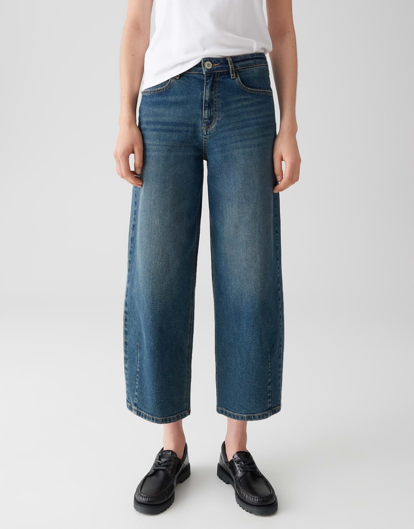 Opus Damen Barrel Jeans Lolah modern blau