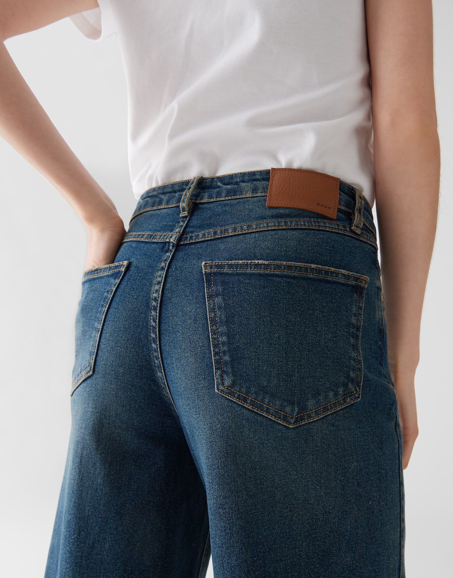 Opus Damen Barrel Jeans Lolah modern blau