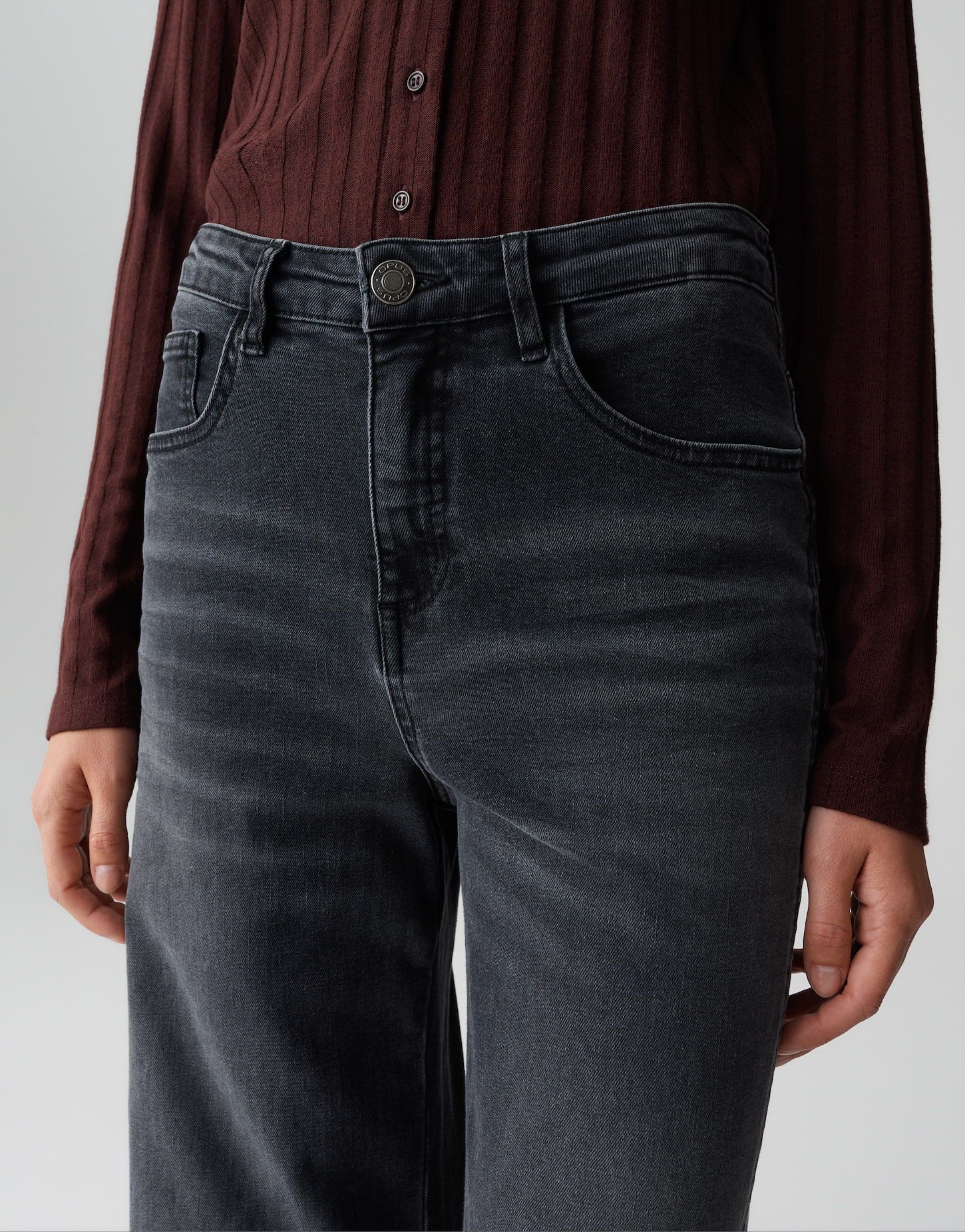 Opus Damen Jeans grau
