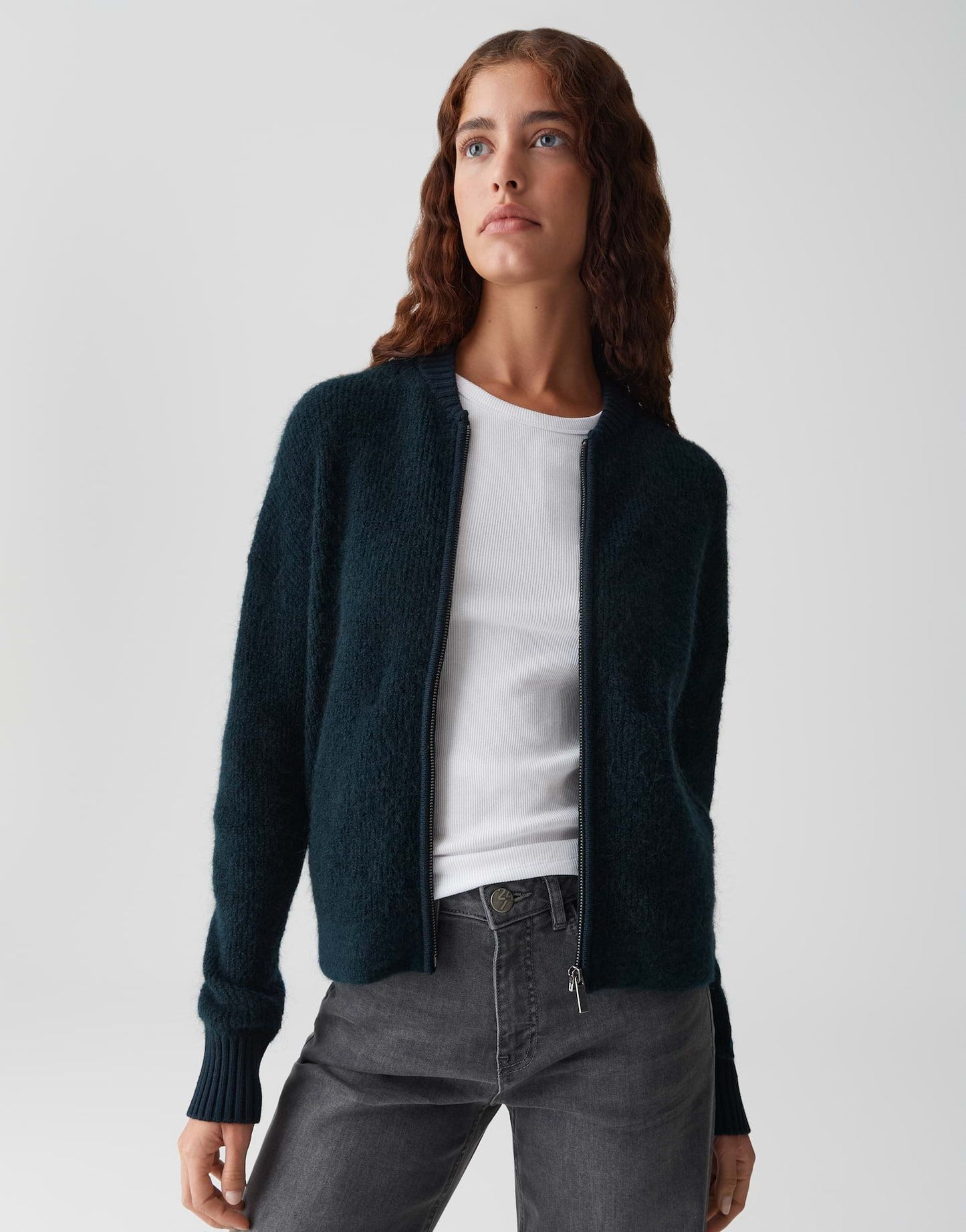 Opus Damen Strickjacke blau