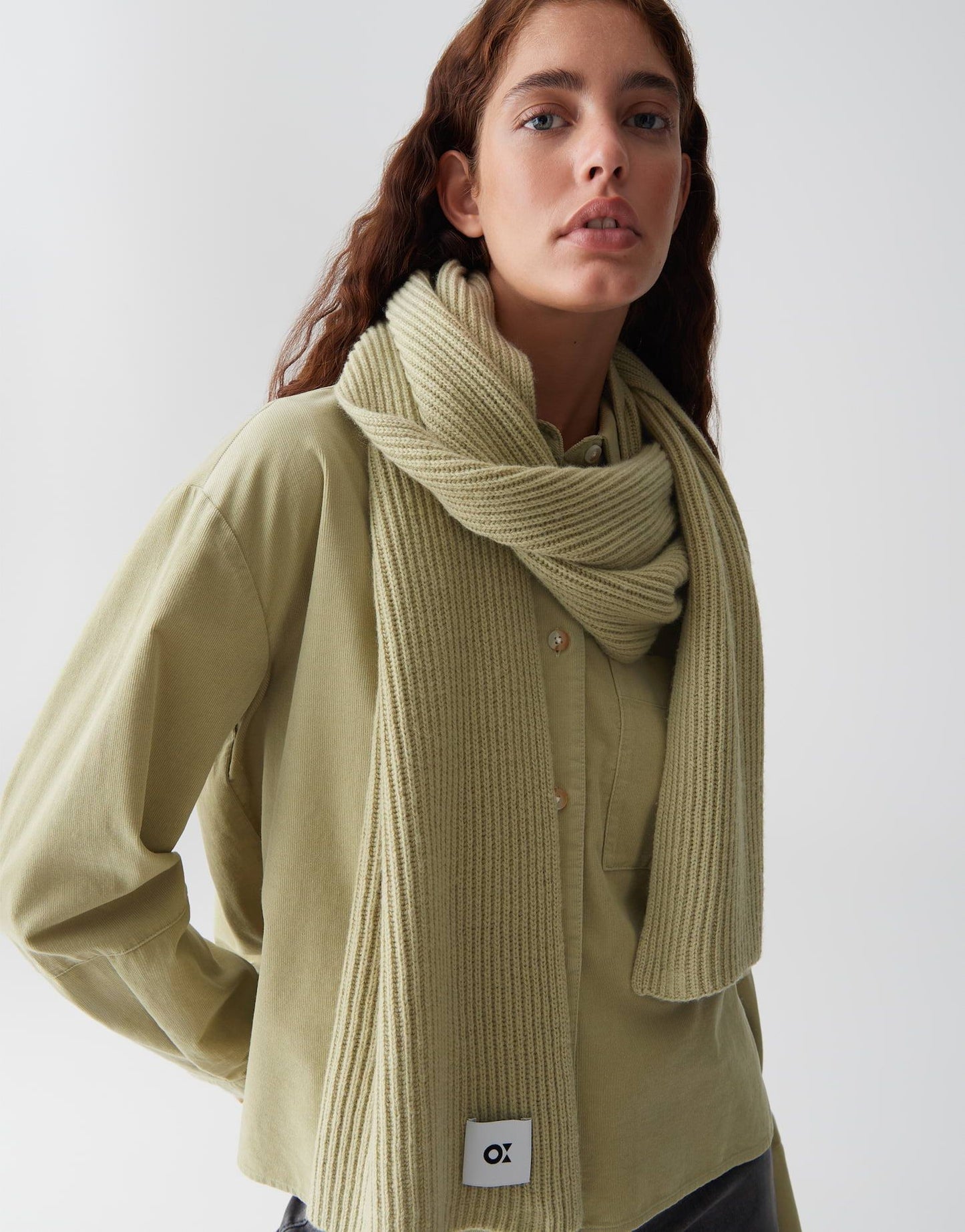 Opus Damen Schal Amantico scarf grün