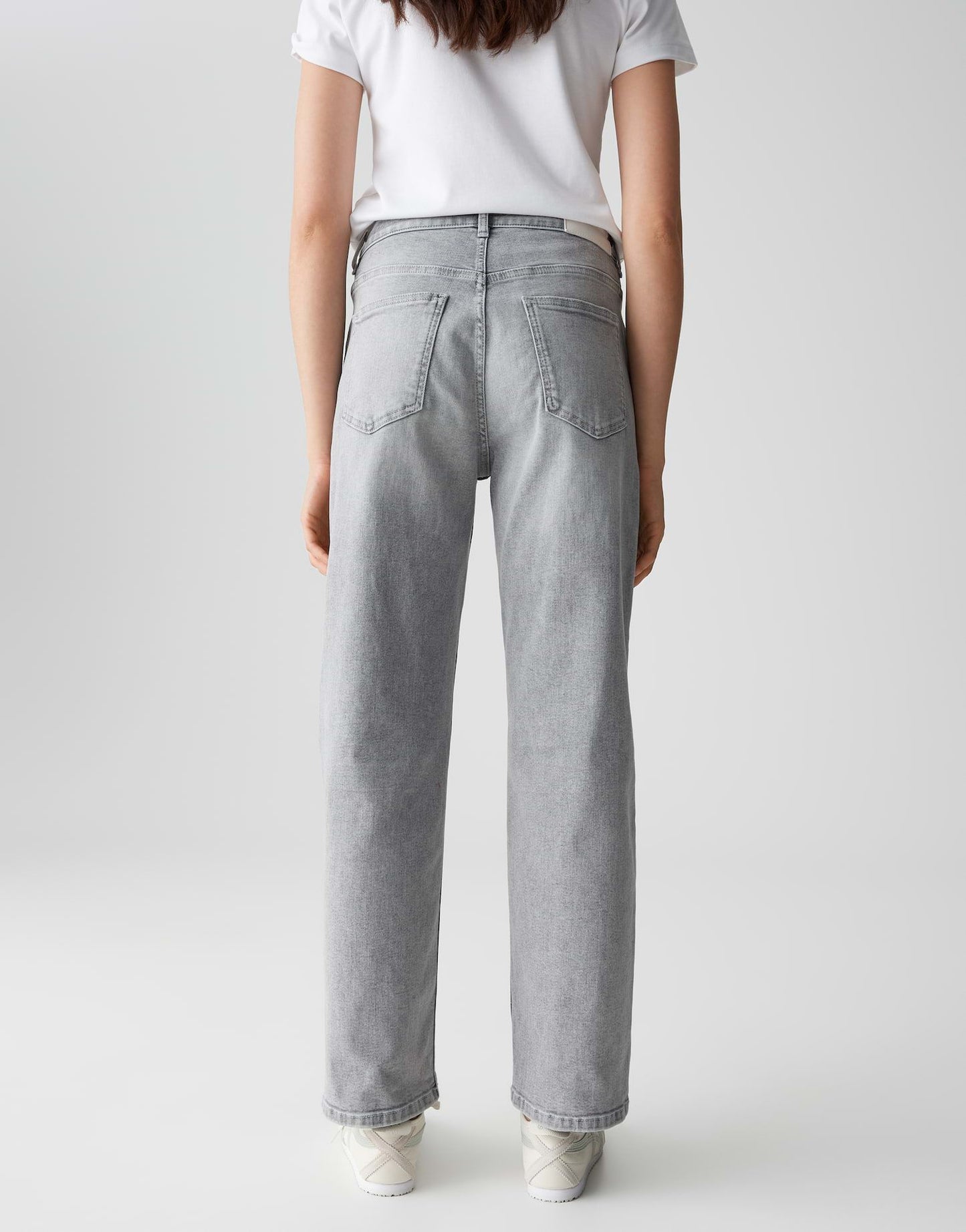 Opus Damen Jeans Miva align grau