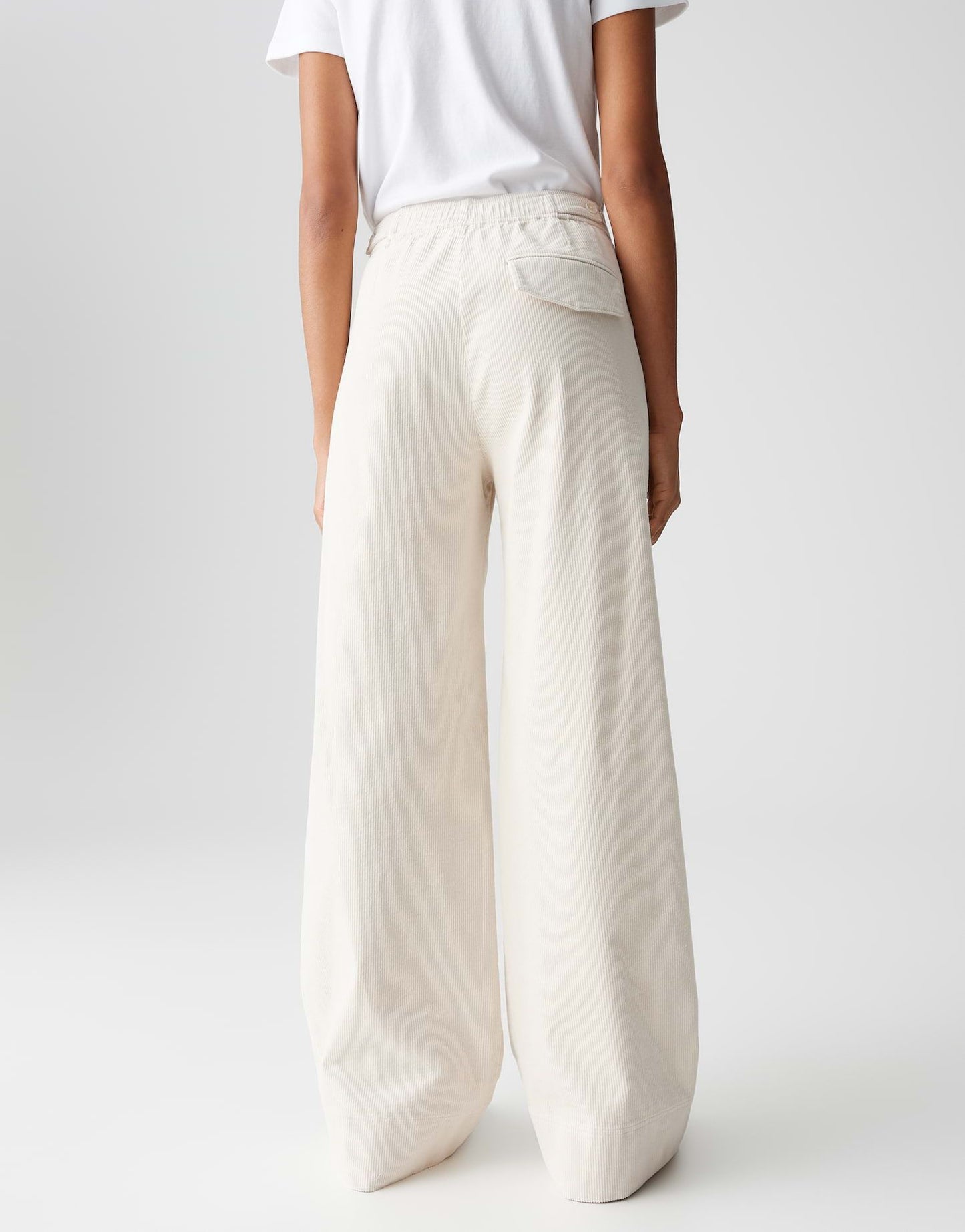 Opus Damen Hose Mileni cargo weiß
