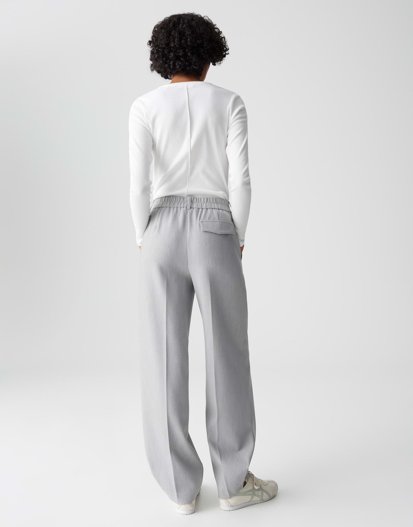 Opus Damen Hose Maiga fresh grau