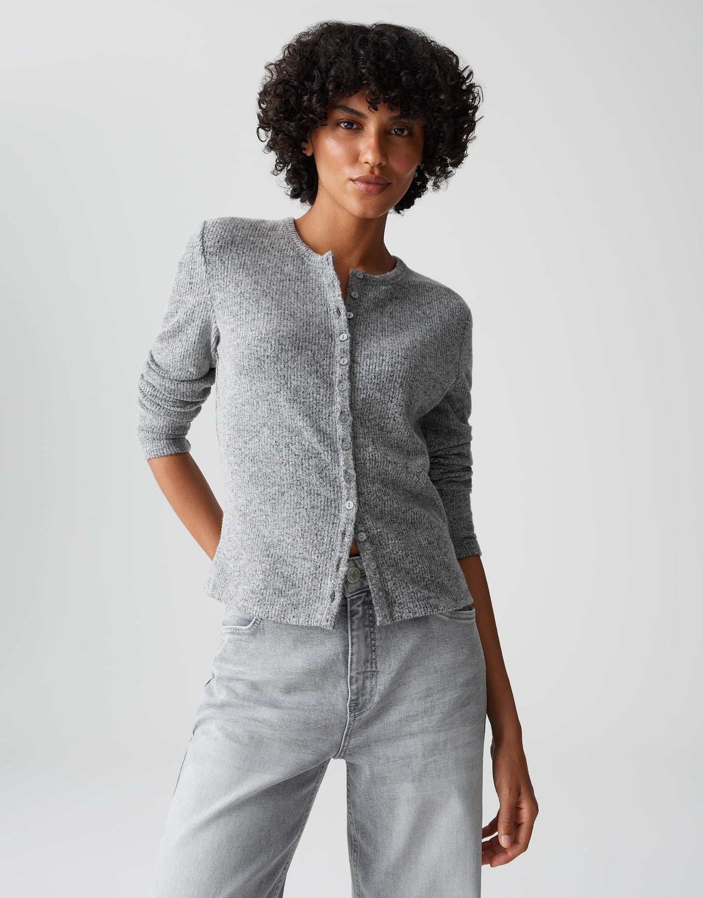 Opus Damen Shirt Saltus grau