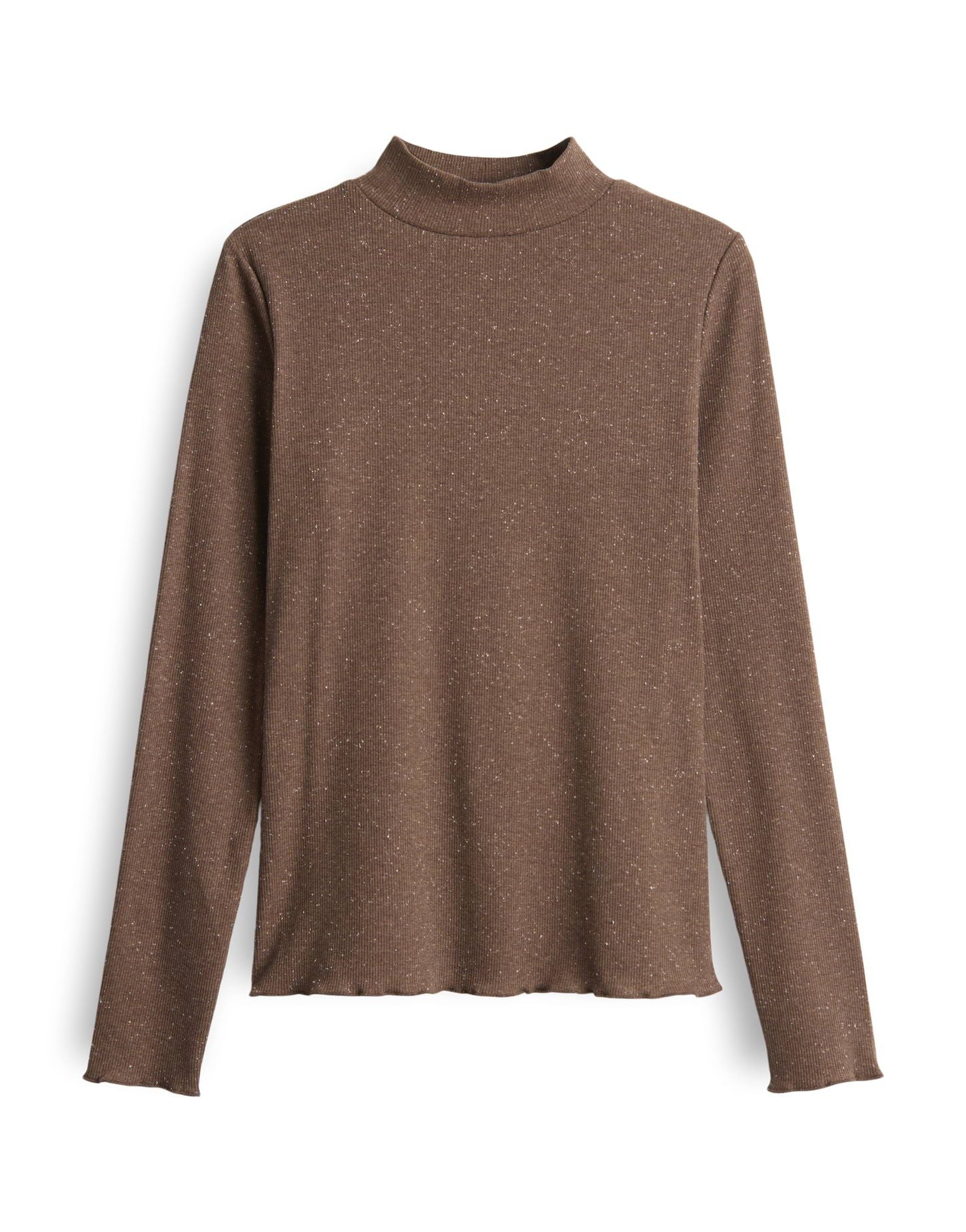 Opus Damen Rippshirt Suhanna curly 44 braun