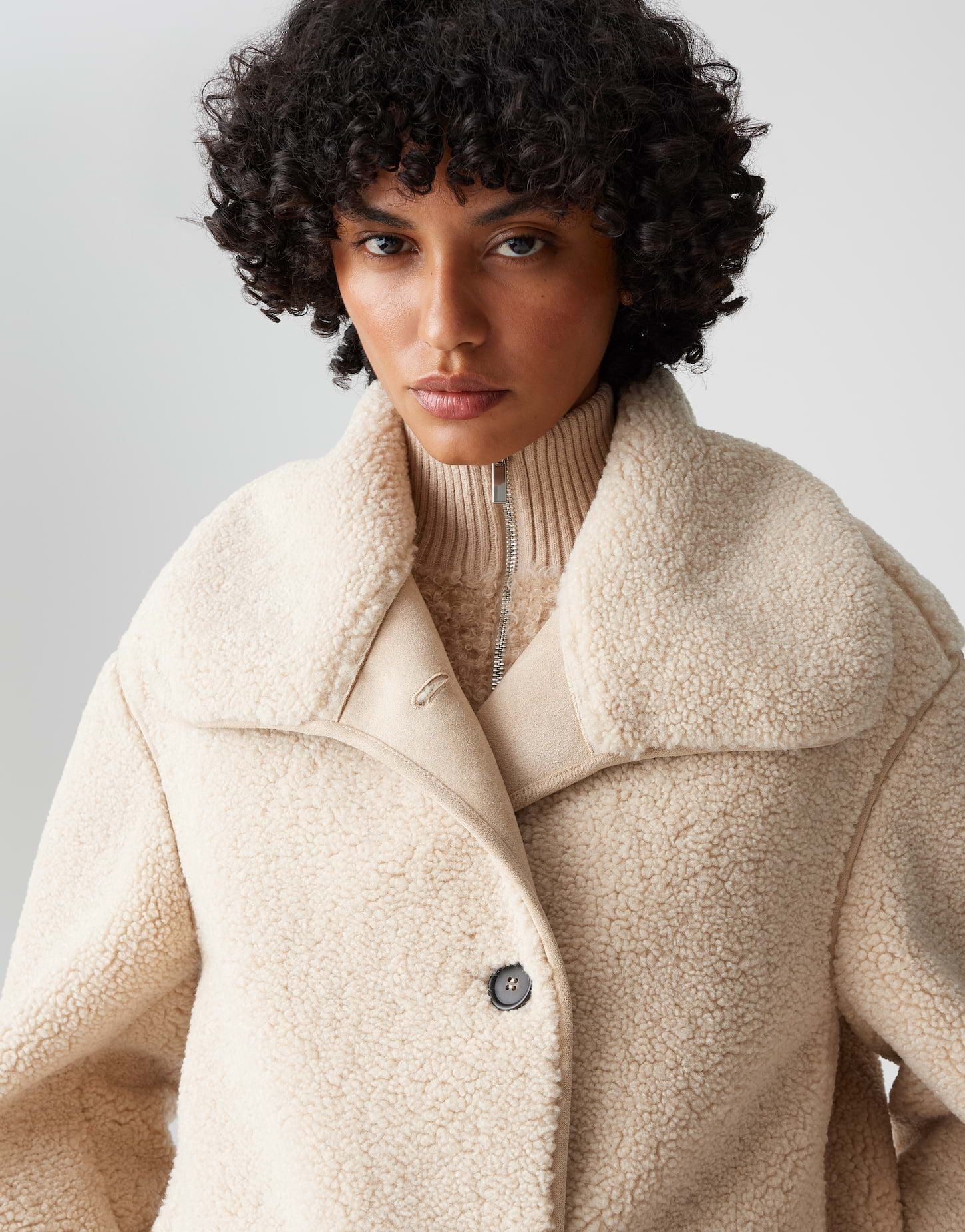 Opus Damen Jacke Hafine beige