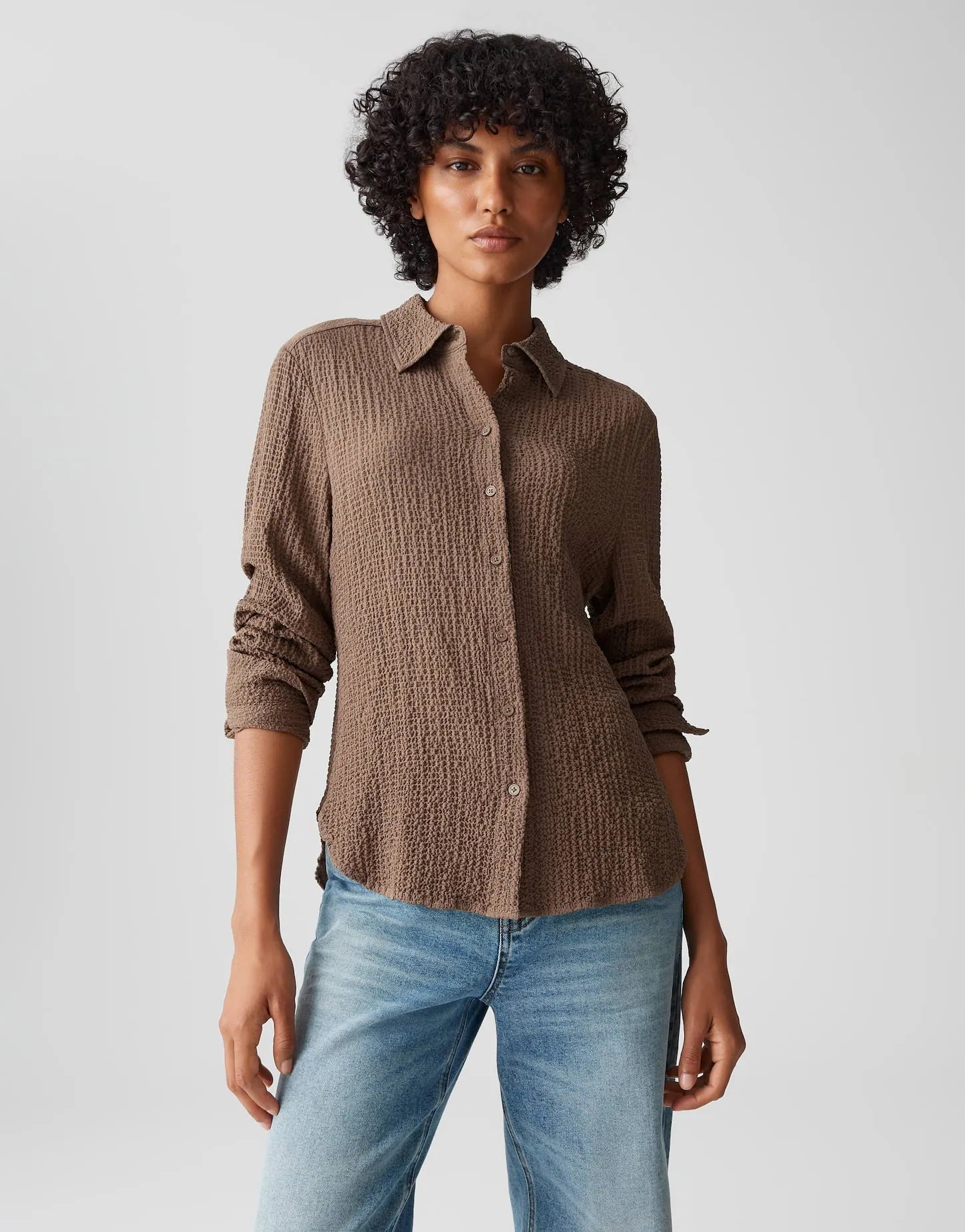 Opus Damen Bluse braun