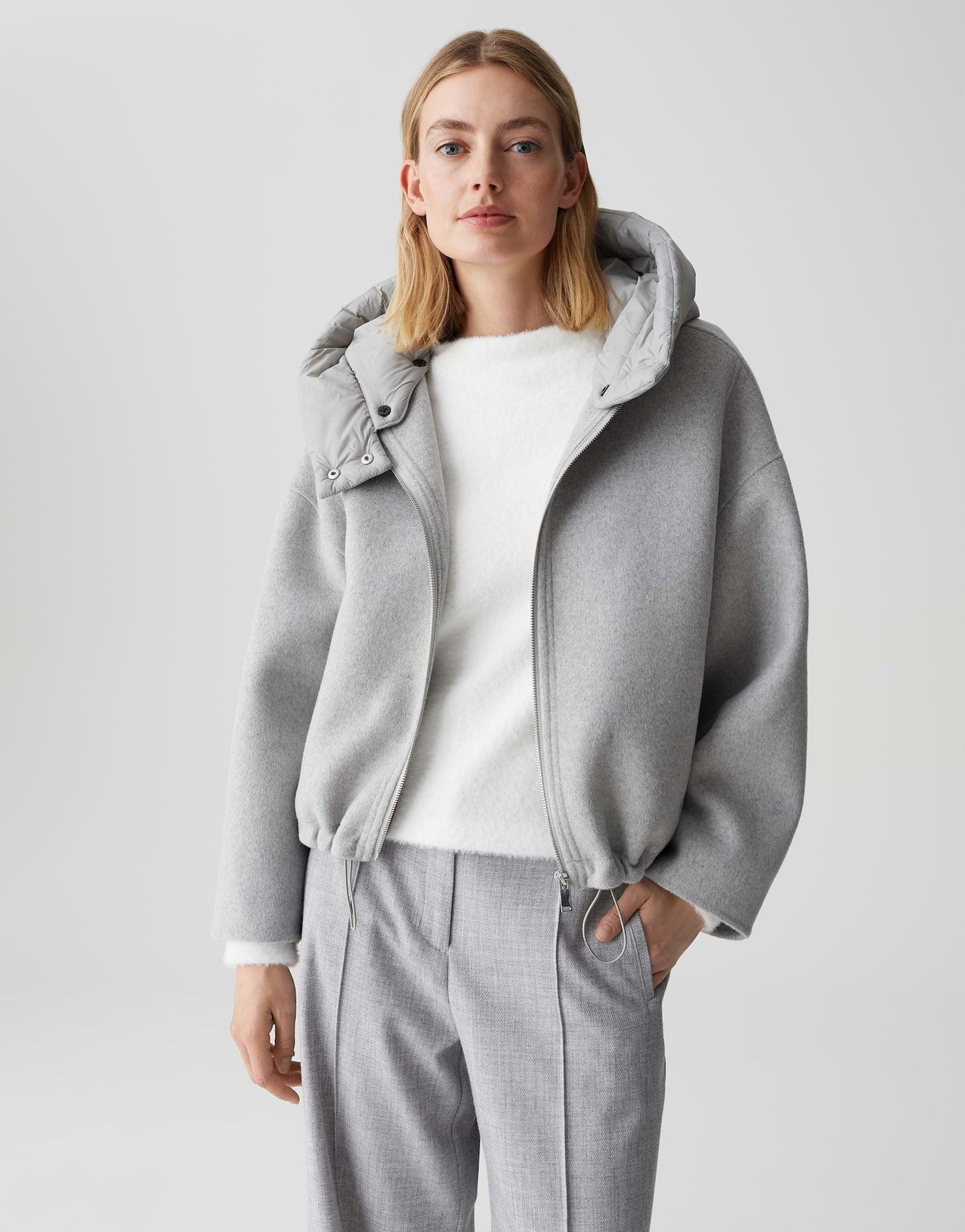 Opus Damen Sweatjacke grau