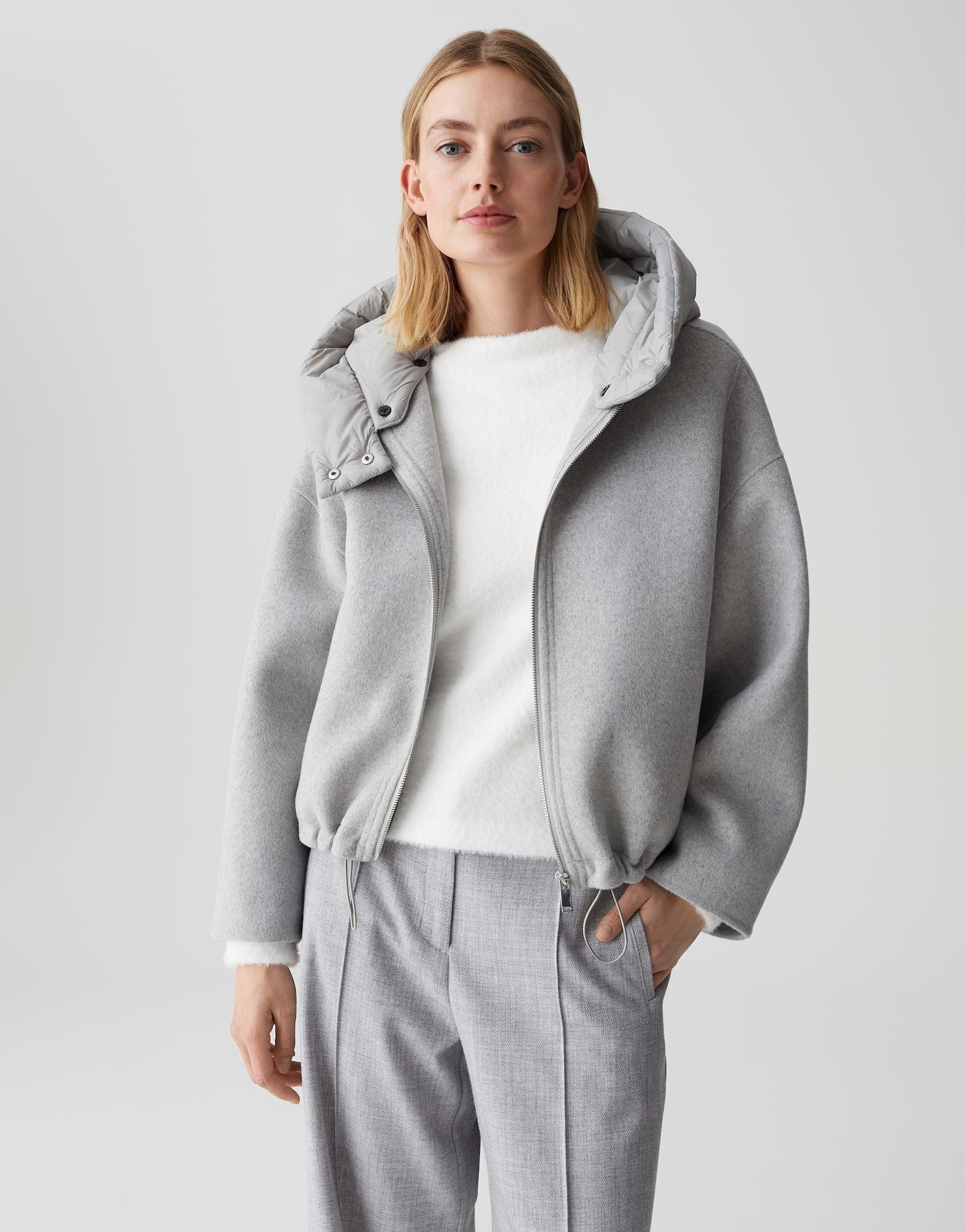 Opus Damen Sweatjacke grau
