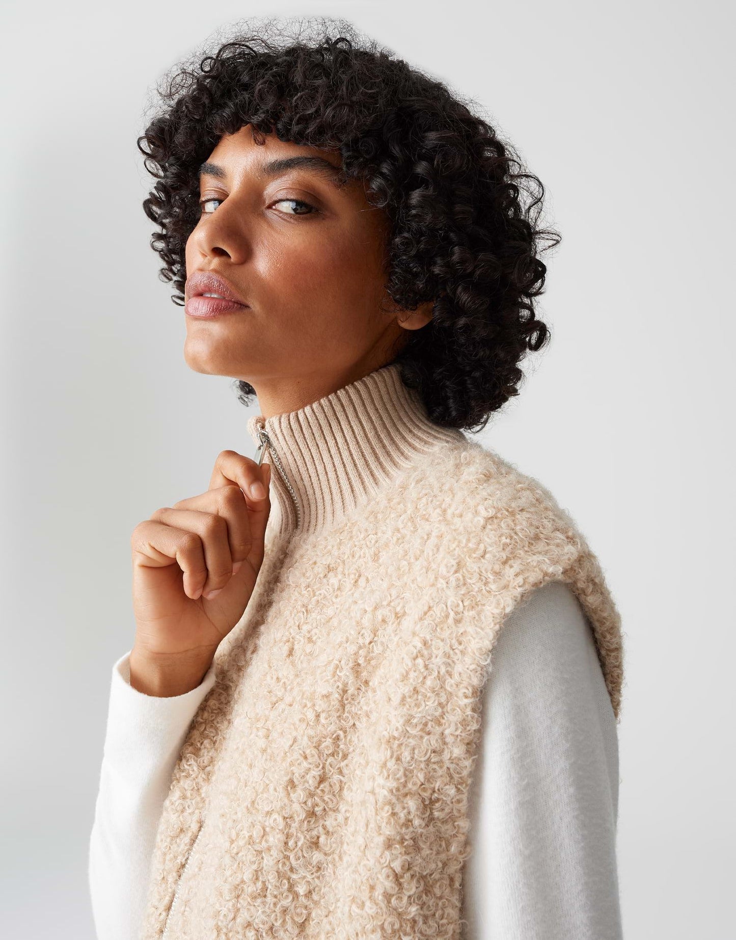 Opus Damen Weste beige