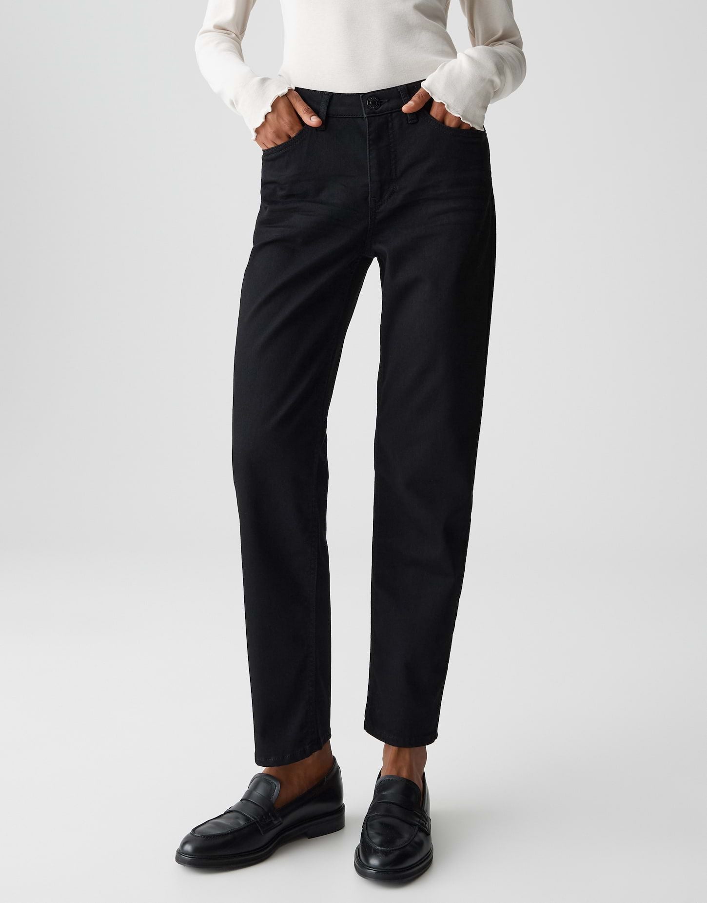 Opus Damen Jeans schwarz