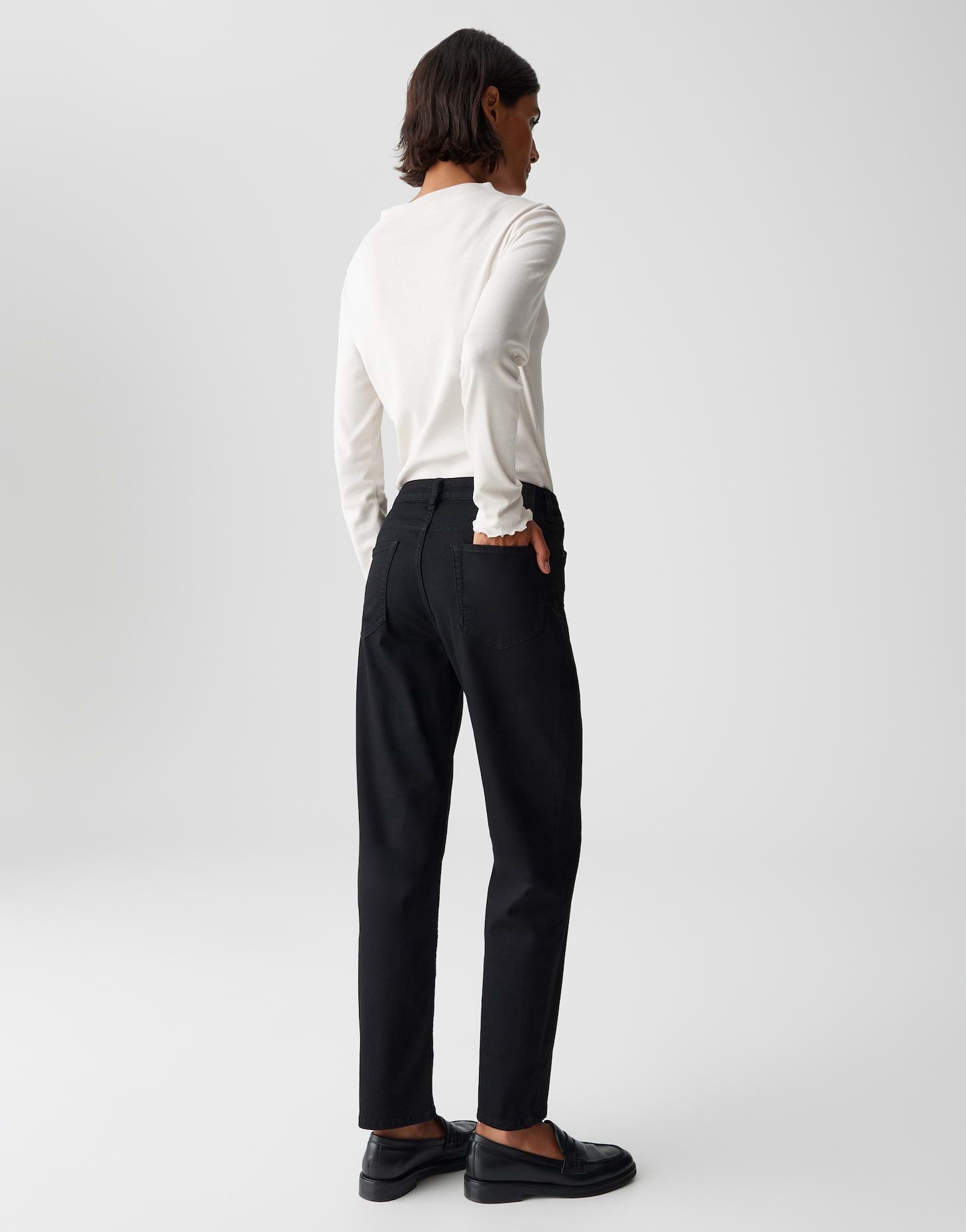 Opus Damen Jeans schwarz