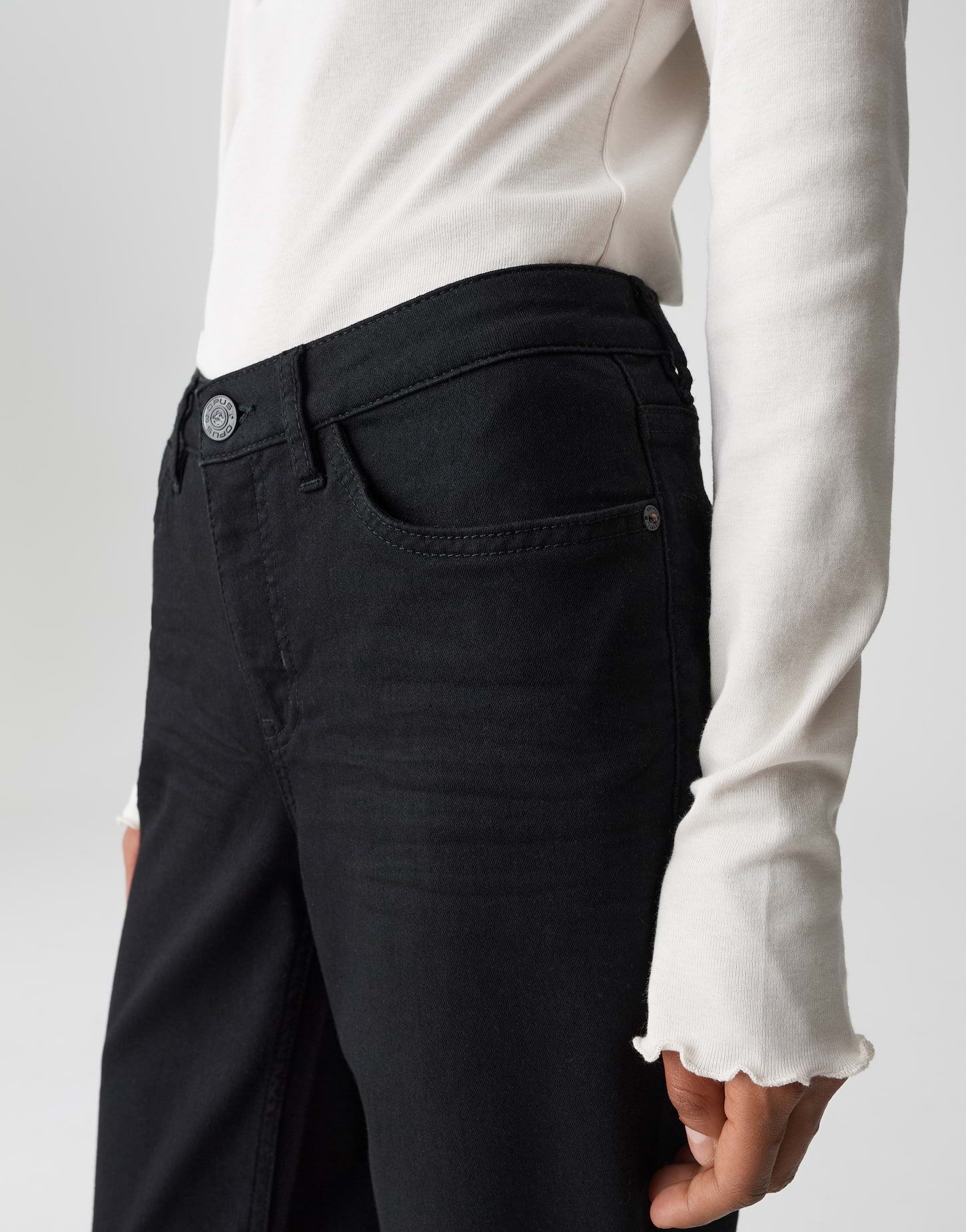Opus Damen Jeans schwarz